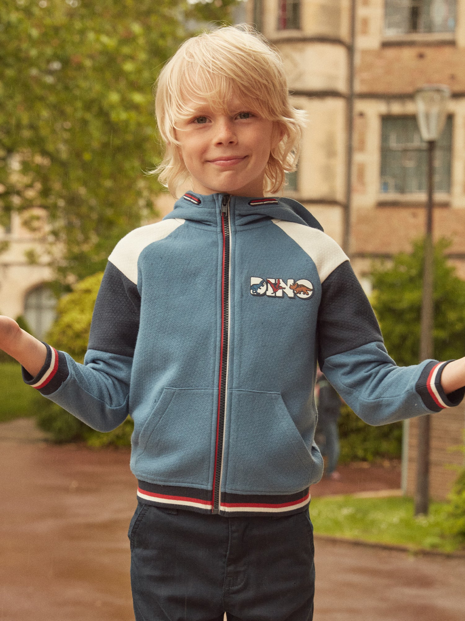 Sweat à capuche zippé Dino - Main Image