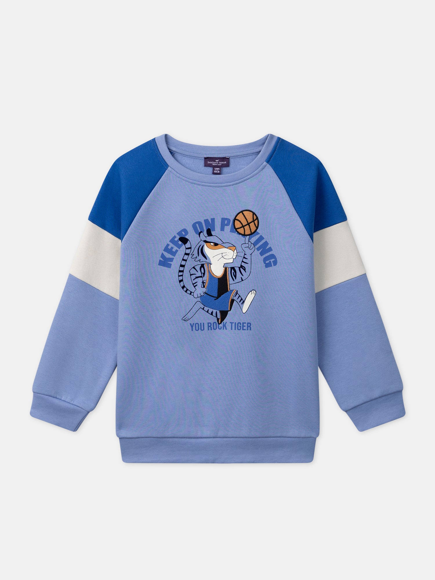 Hot Buttered Sweat-shirt sans capuche EAGLE en coton doux - couleur bleu