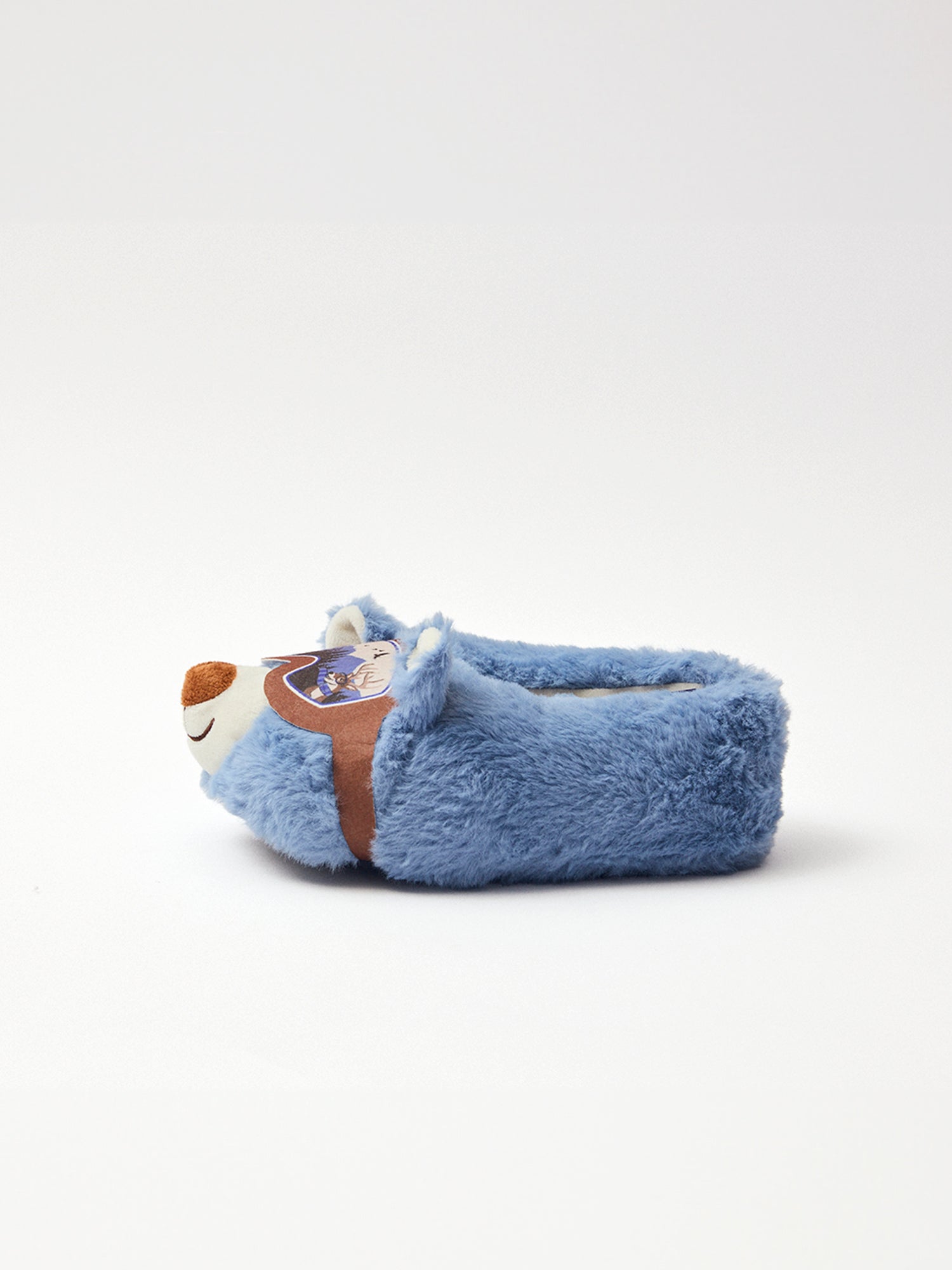 Chaussons bleu tête d'ours Garçon