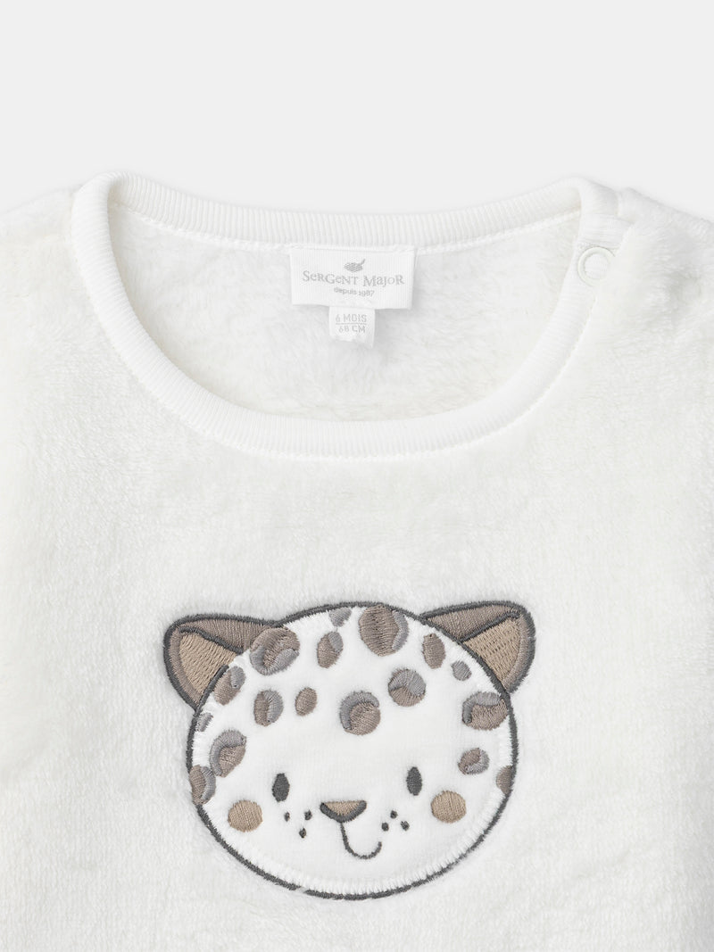 Ensemble Ensemble sweat blanc + pantalon + chaussettes Naissance Mixte