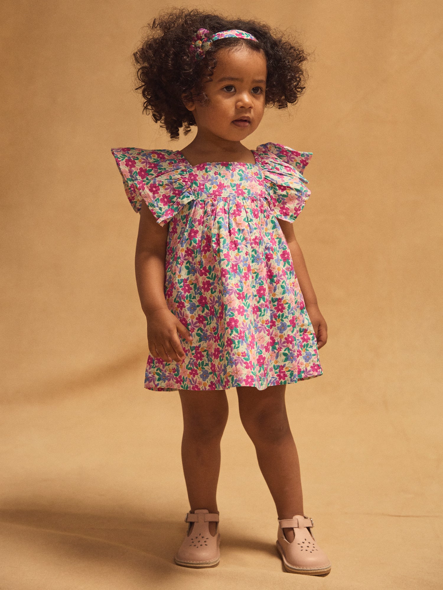 Robe et bloomer imprimé fleuri Bébé Fille