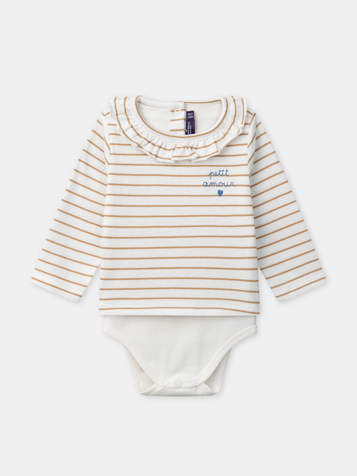 Body Jambes Longues En Laine Et Coton Ecru Petit Bateau | La
