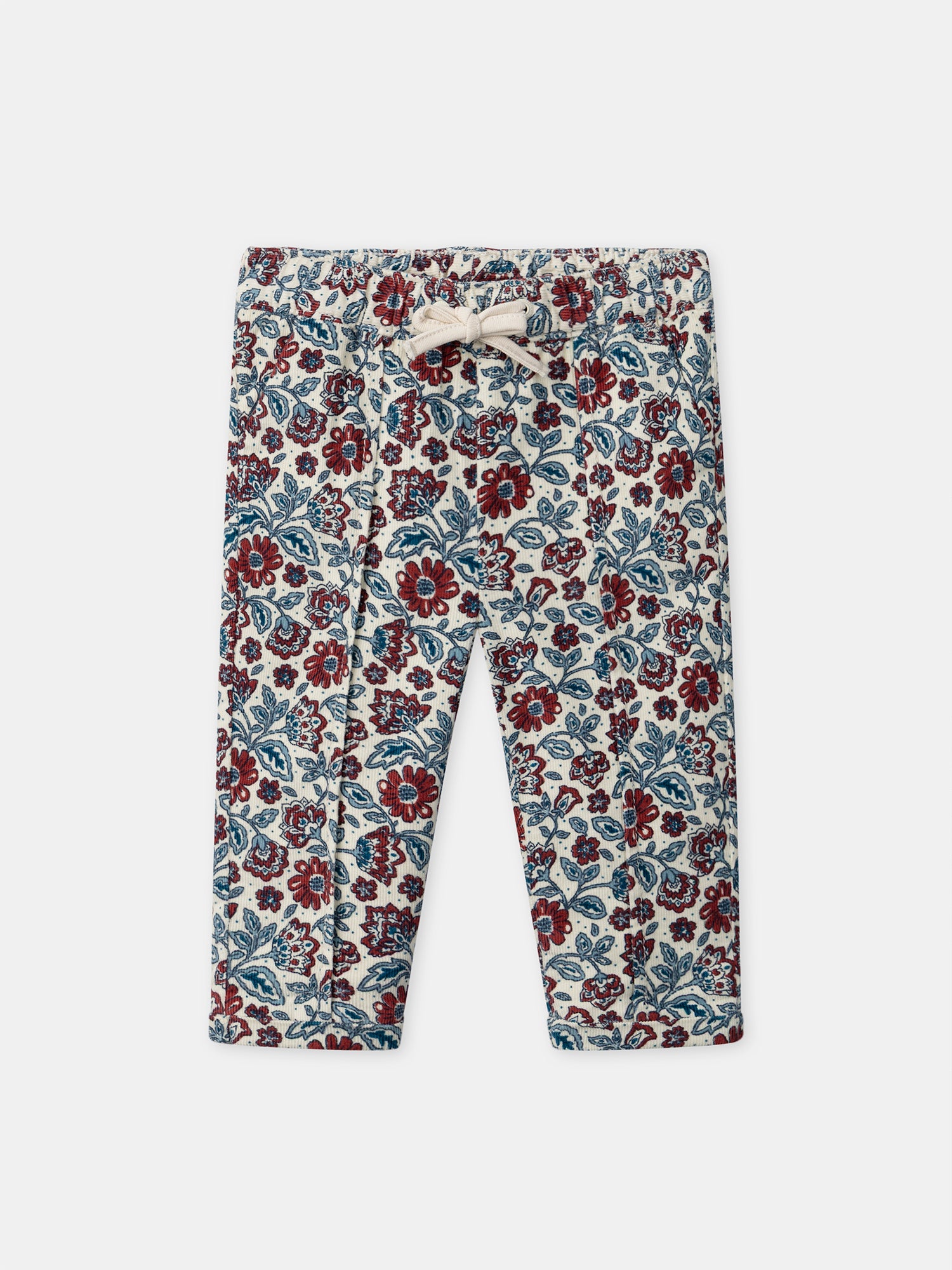 Pantalon legging Kiabi coton côtelé micro-fleurs fleuri bébé fille 18 mois neuf (PF38) - Vêtements
