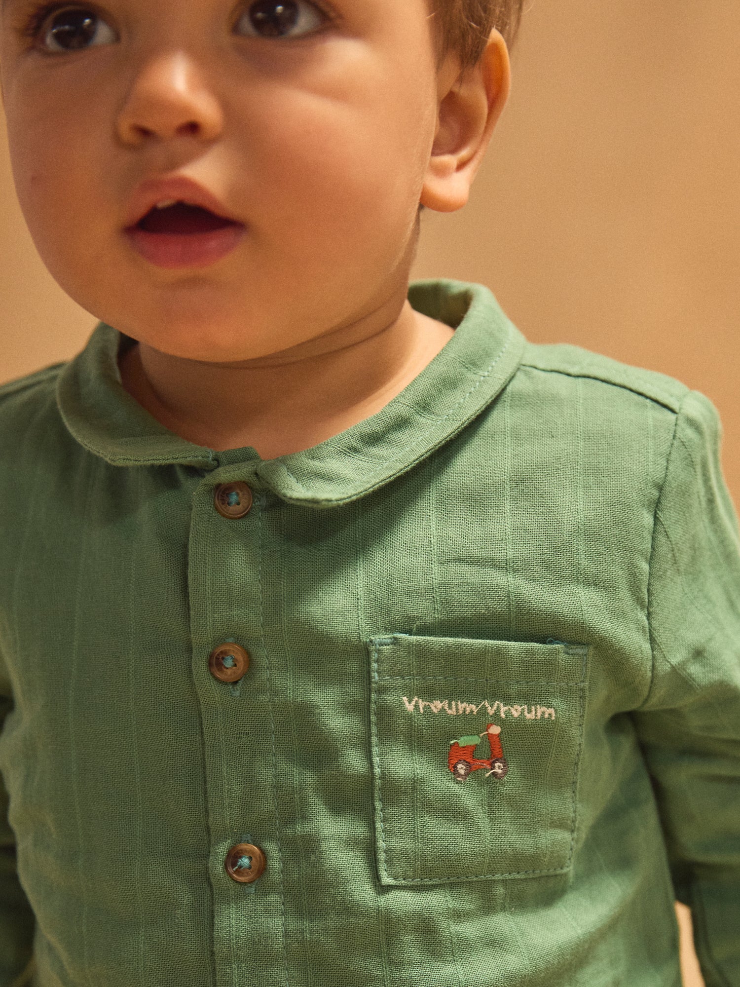 Chemise verte sapin Bébé Garçon