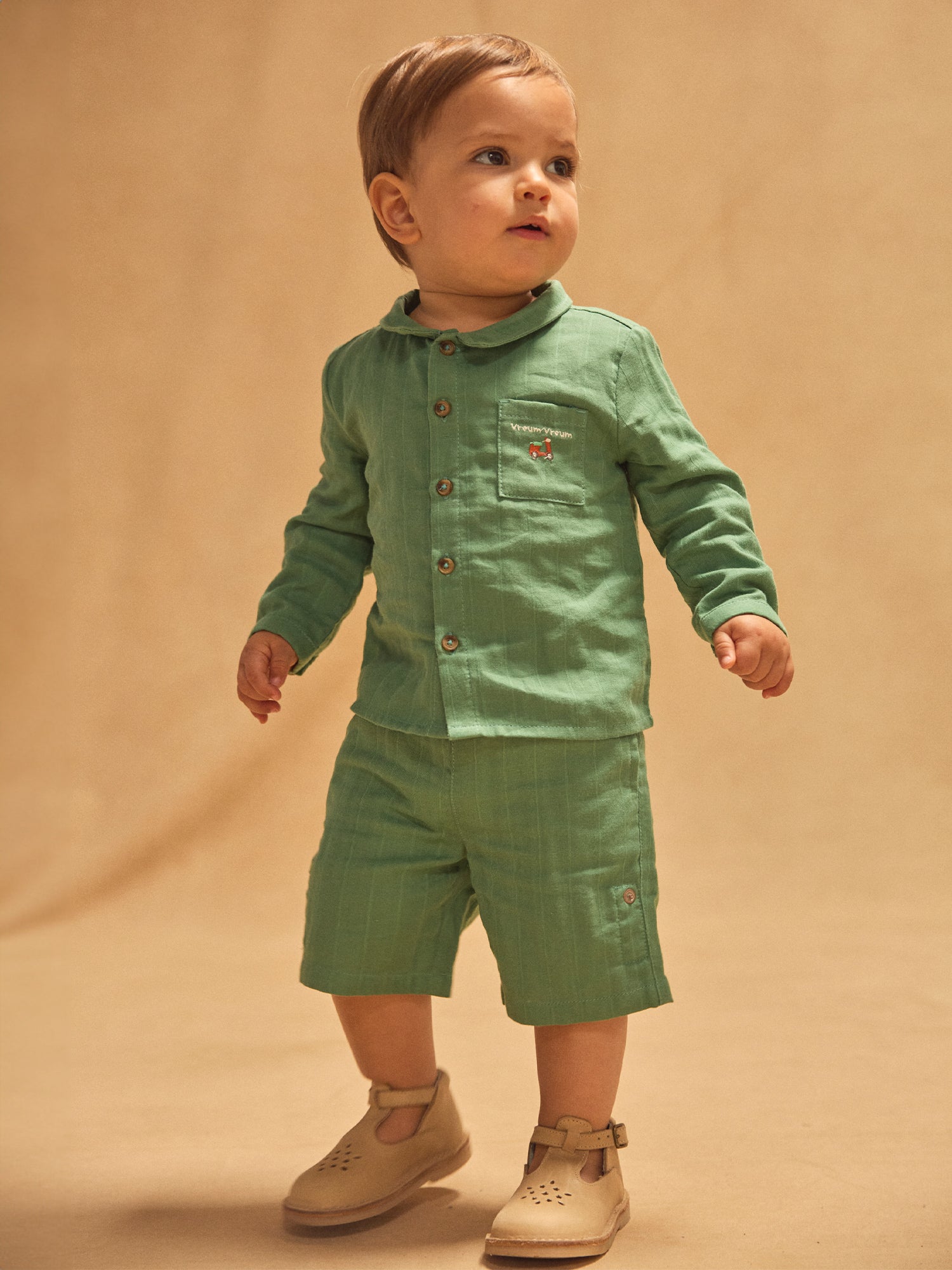 Chemise verte sapin Bébé Garçon