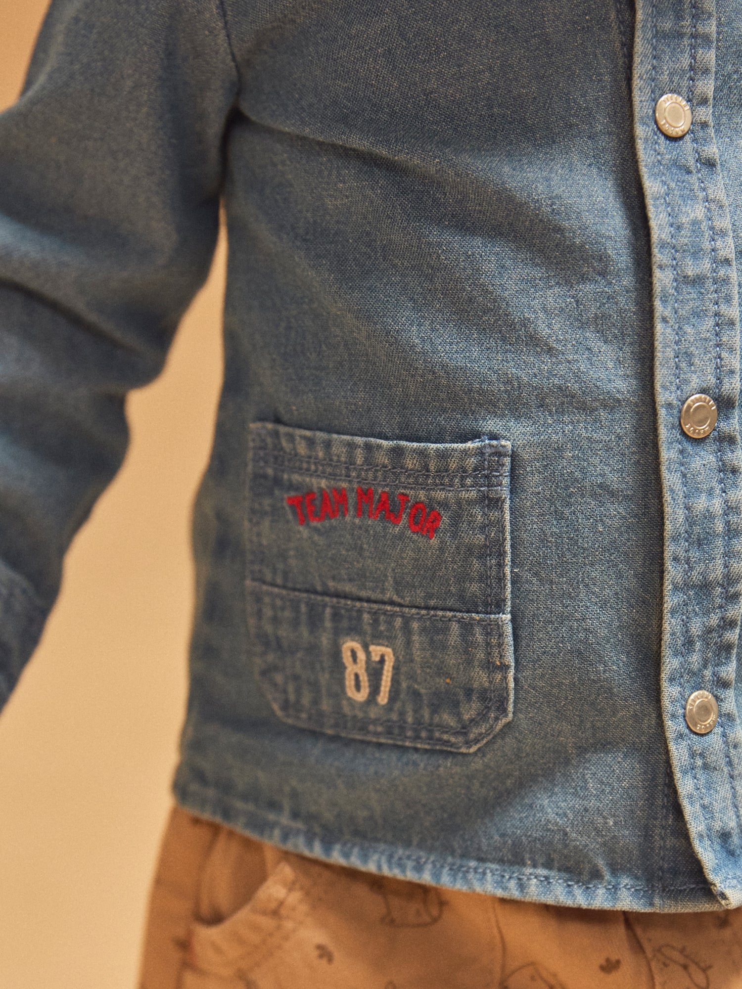 Chemise en jean bleu Bébé Garçon