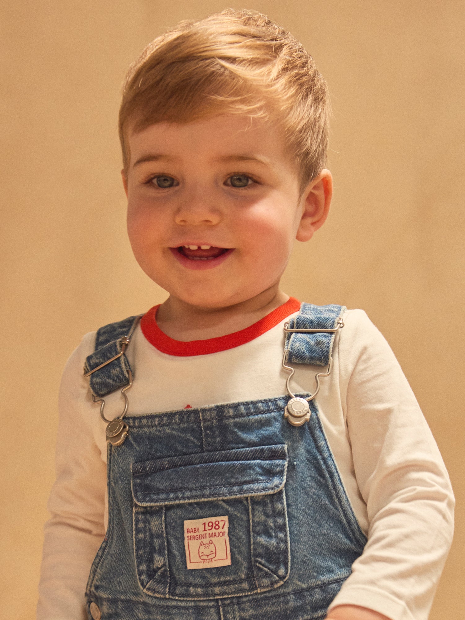 Salopette en jean bleu Bébé Garçon