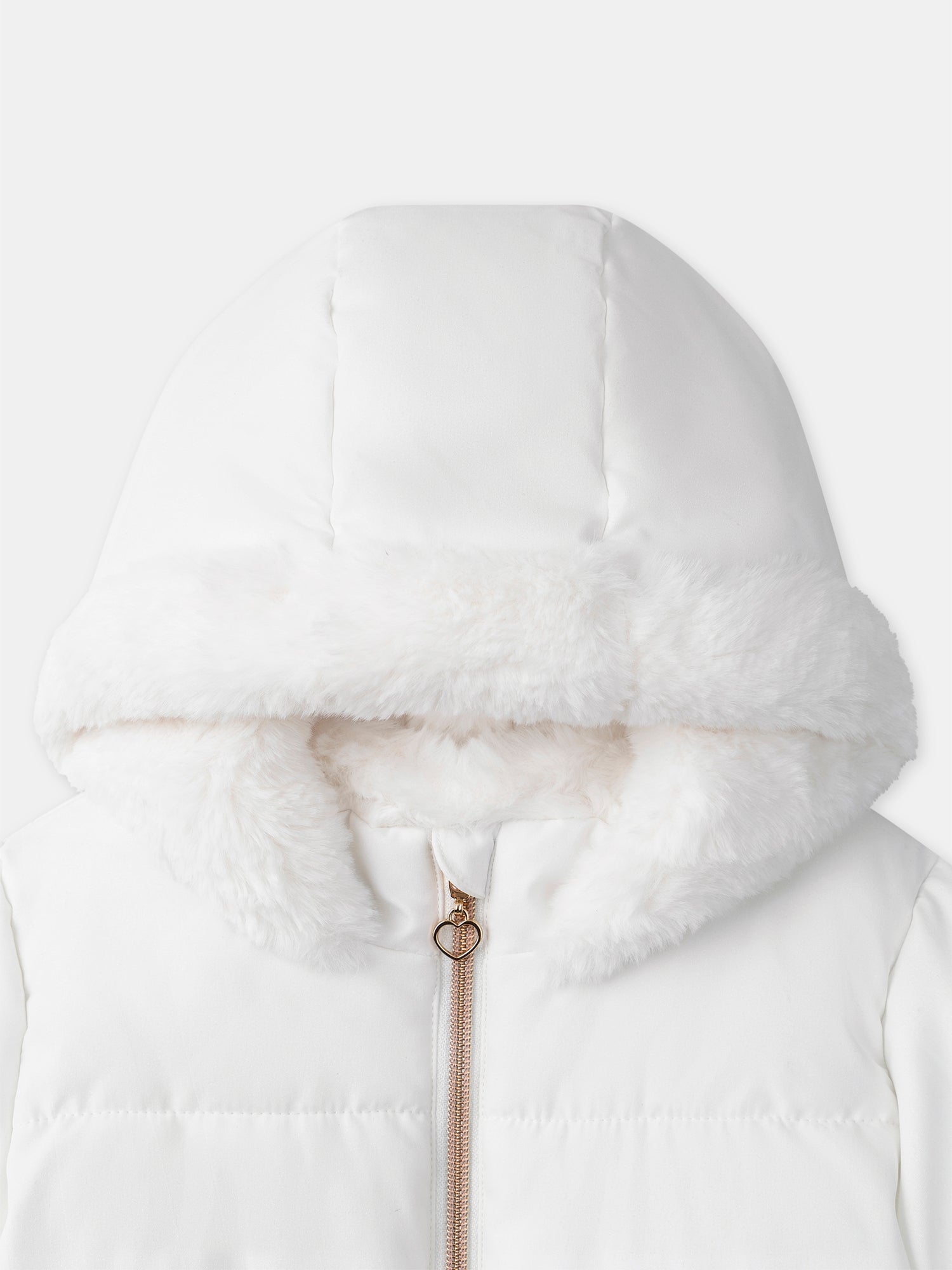 Doudoune blanche matelassée Fille