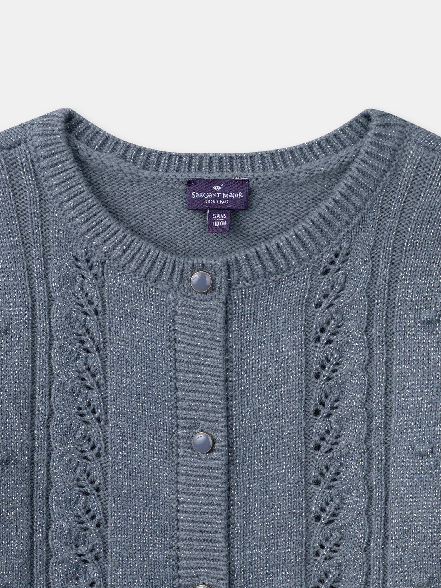 Cardigan bleu grisé Fille