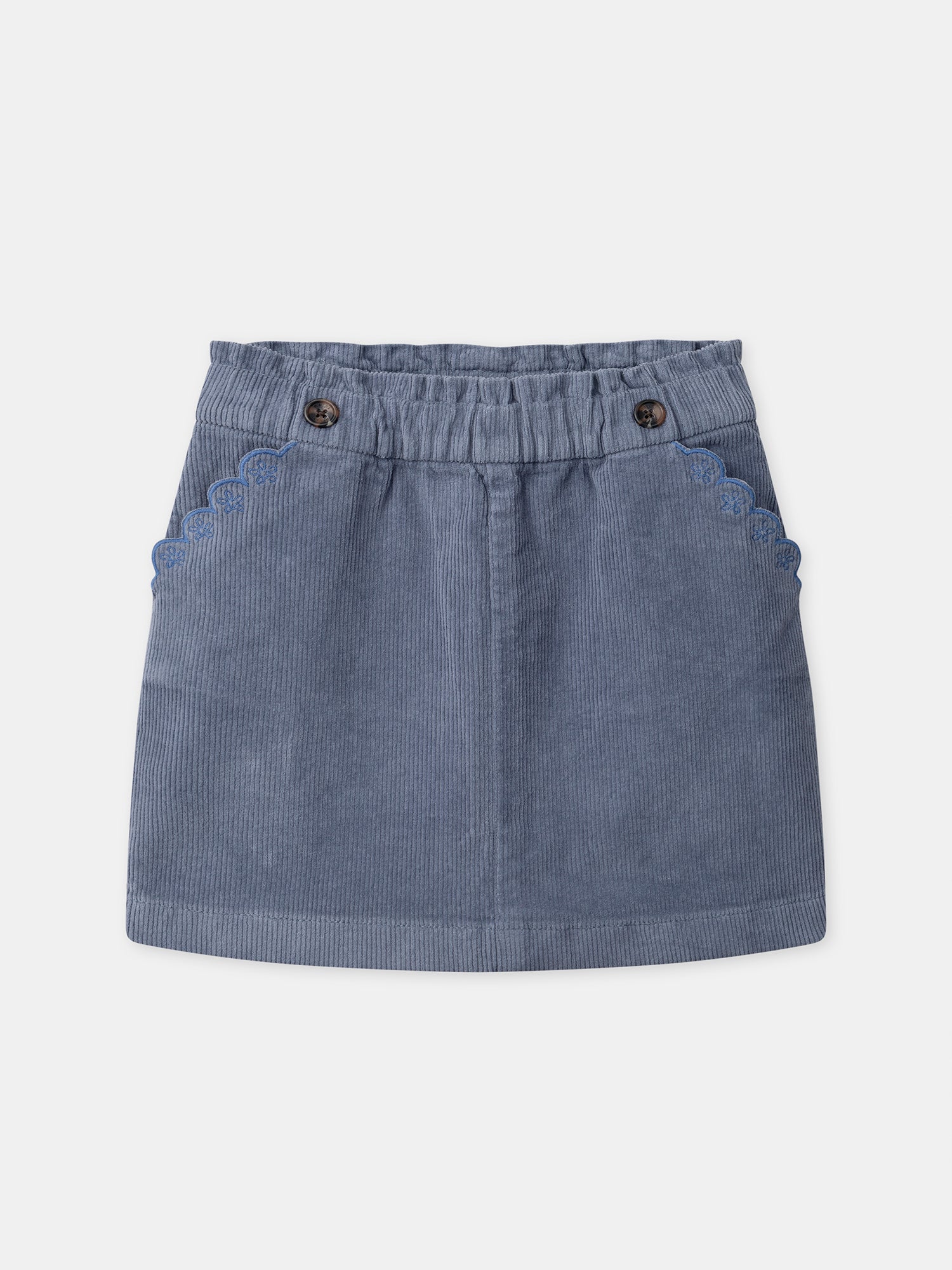 Jupe courte velours Bleu foncé | BZB