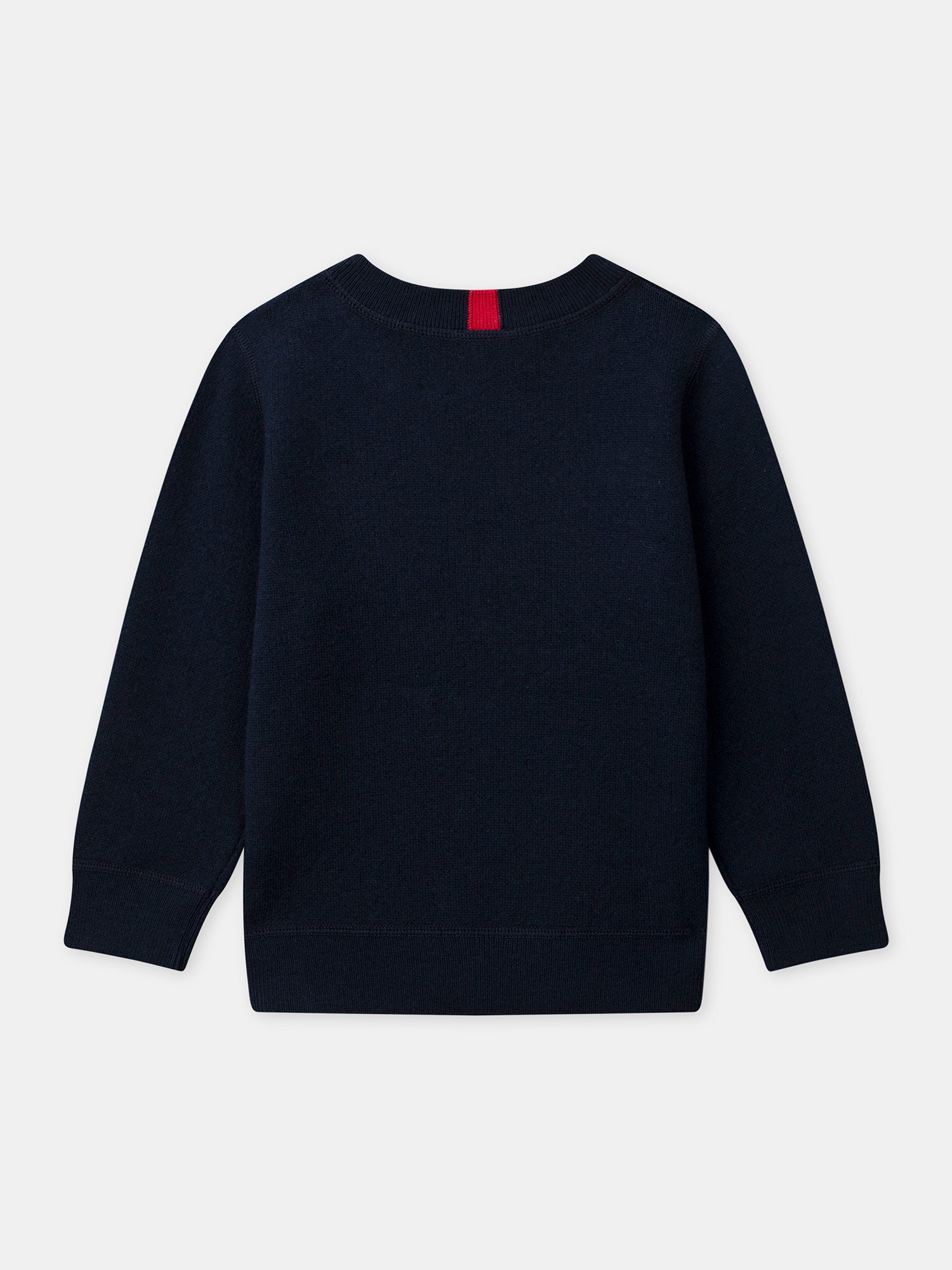 Pull bleu marine avec patch Garçon
