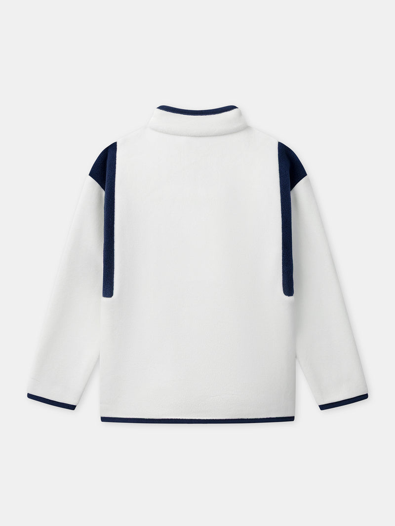 Gilet zippé blanc Garçon