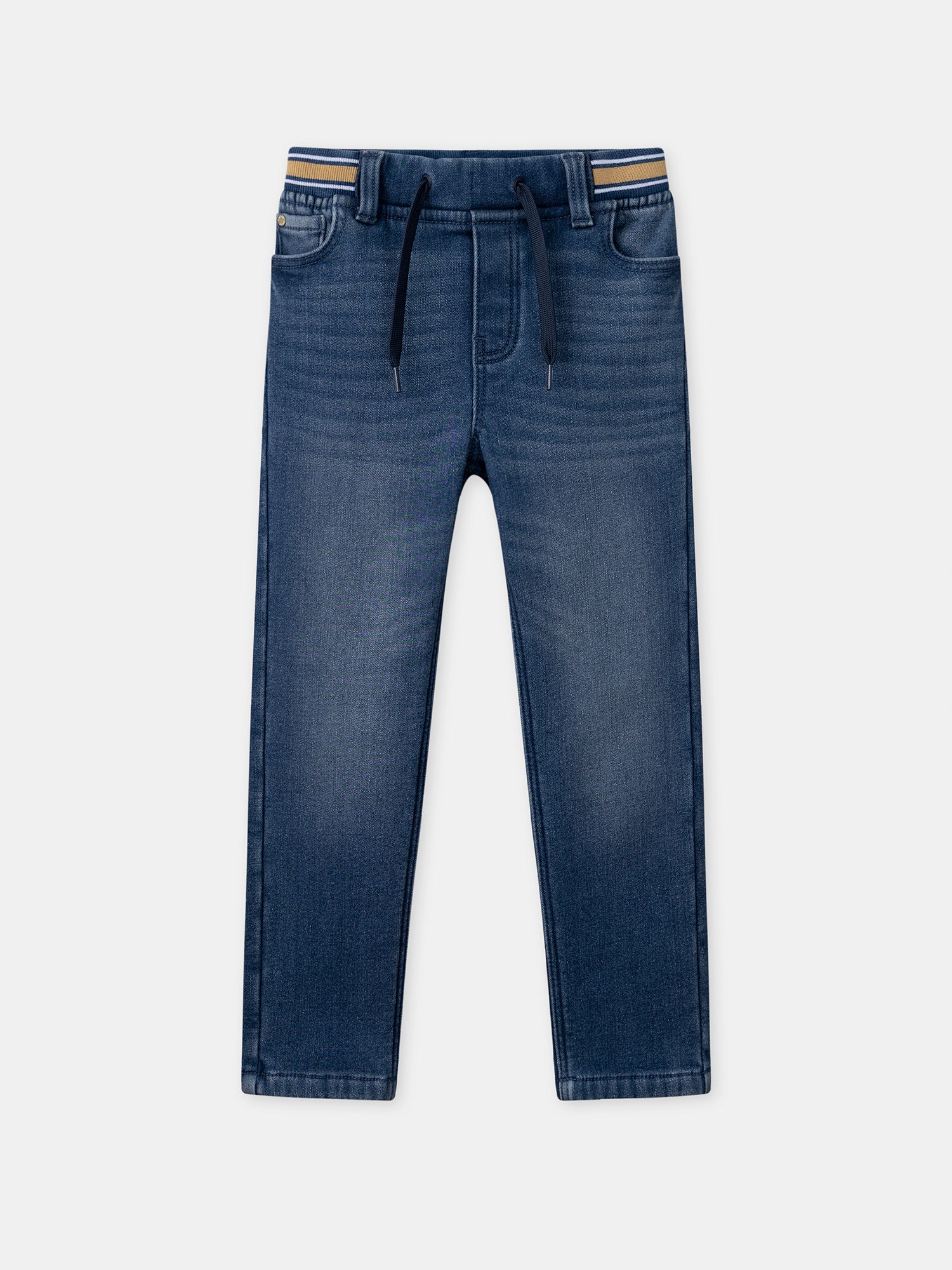 Jean Garçon Doublé Polaire VERTBAUDET - Denim Chaud Hiver, Coupe Droite | Pantalon Confortable Pour Enfant - 8