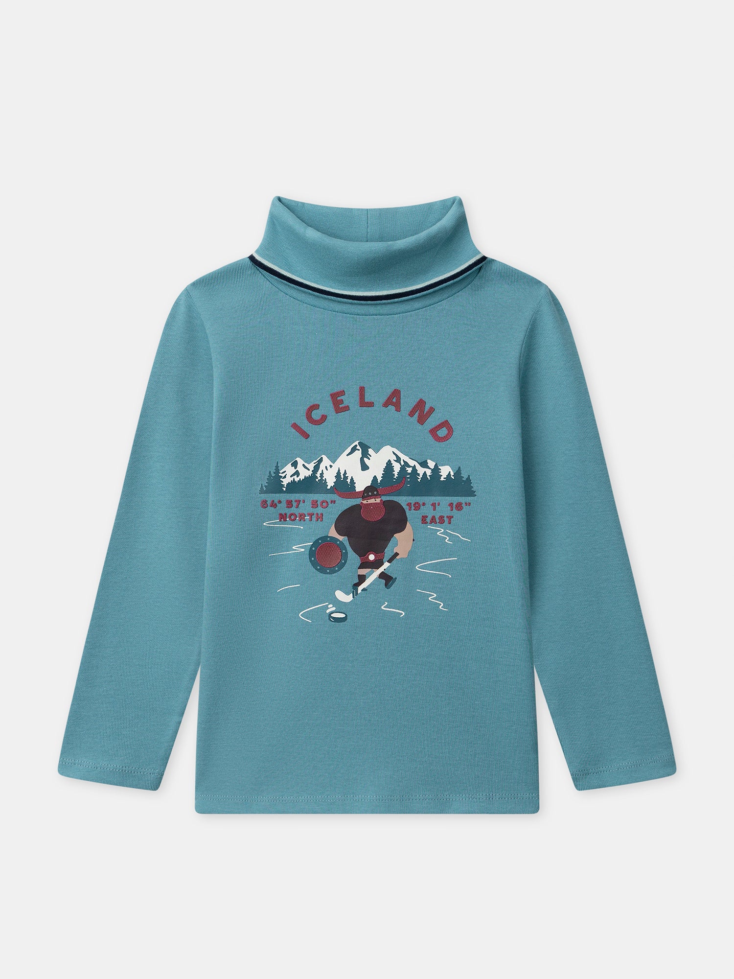 Sous pull à col roulé bleu Garçon