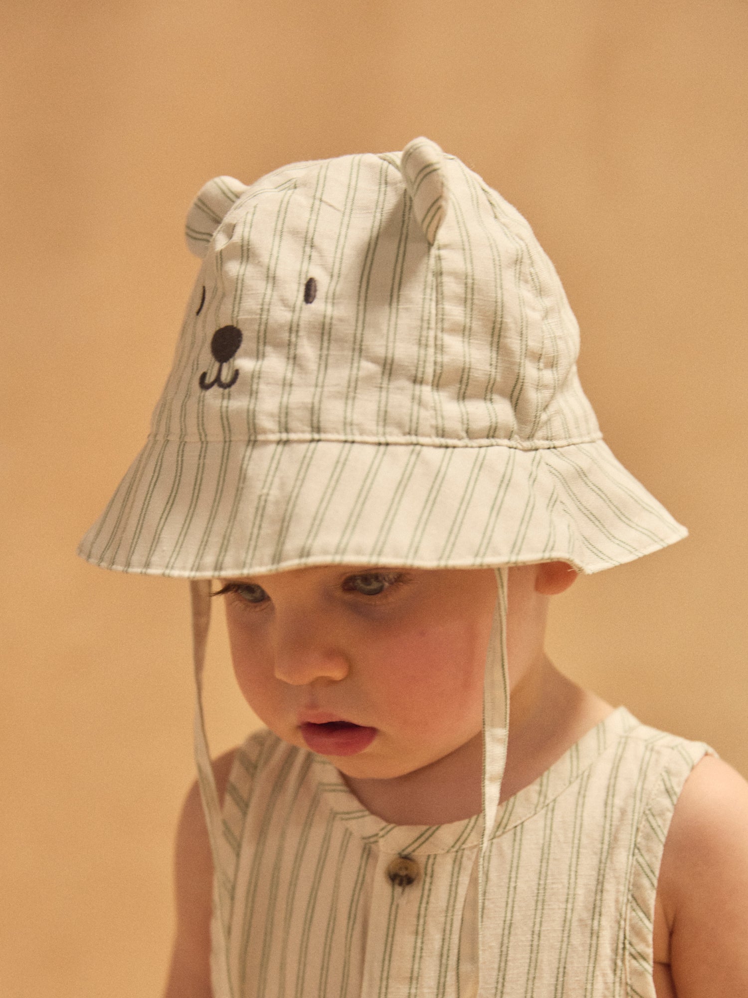 Bob ourson blanc à rayures vertes Bébé Garçon