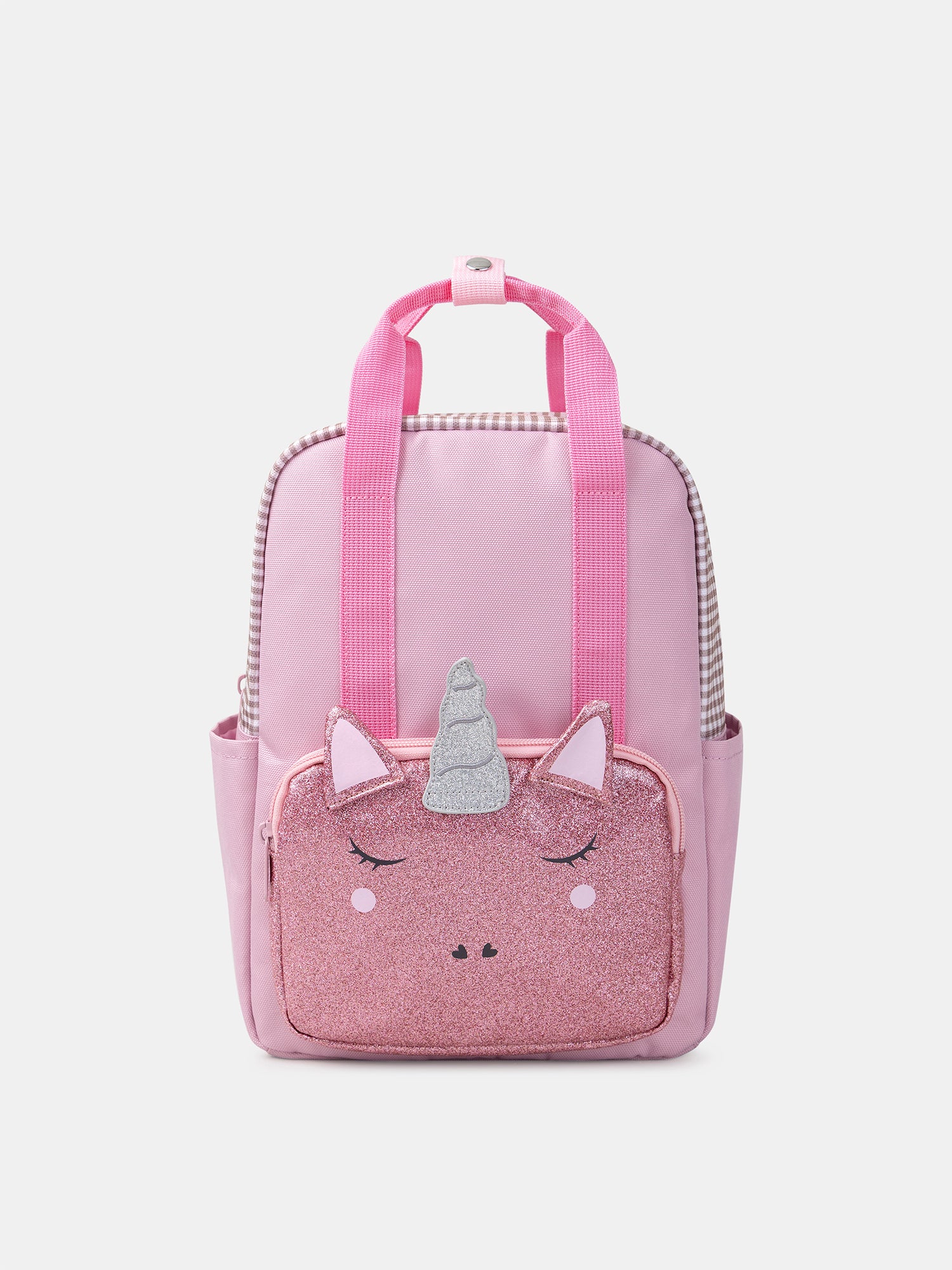Sac à dos rose avec tête de licorne Fille