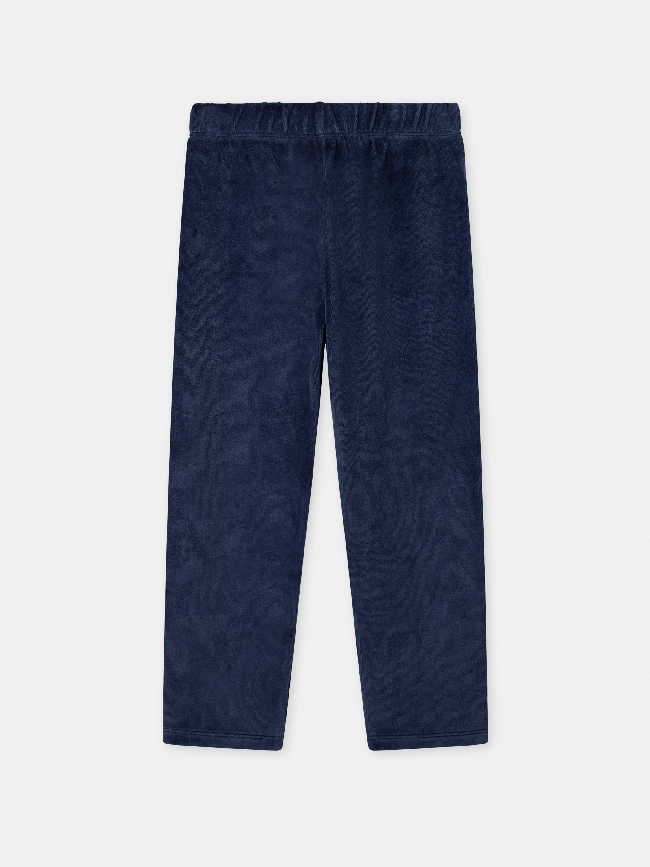 Pyjama bleu marine en velours + Cape Garçon