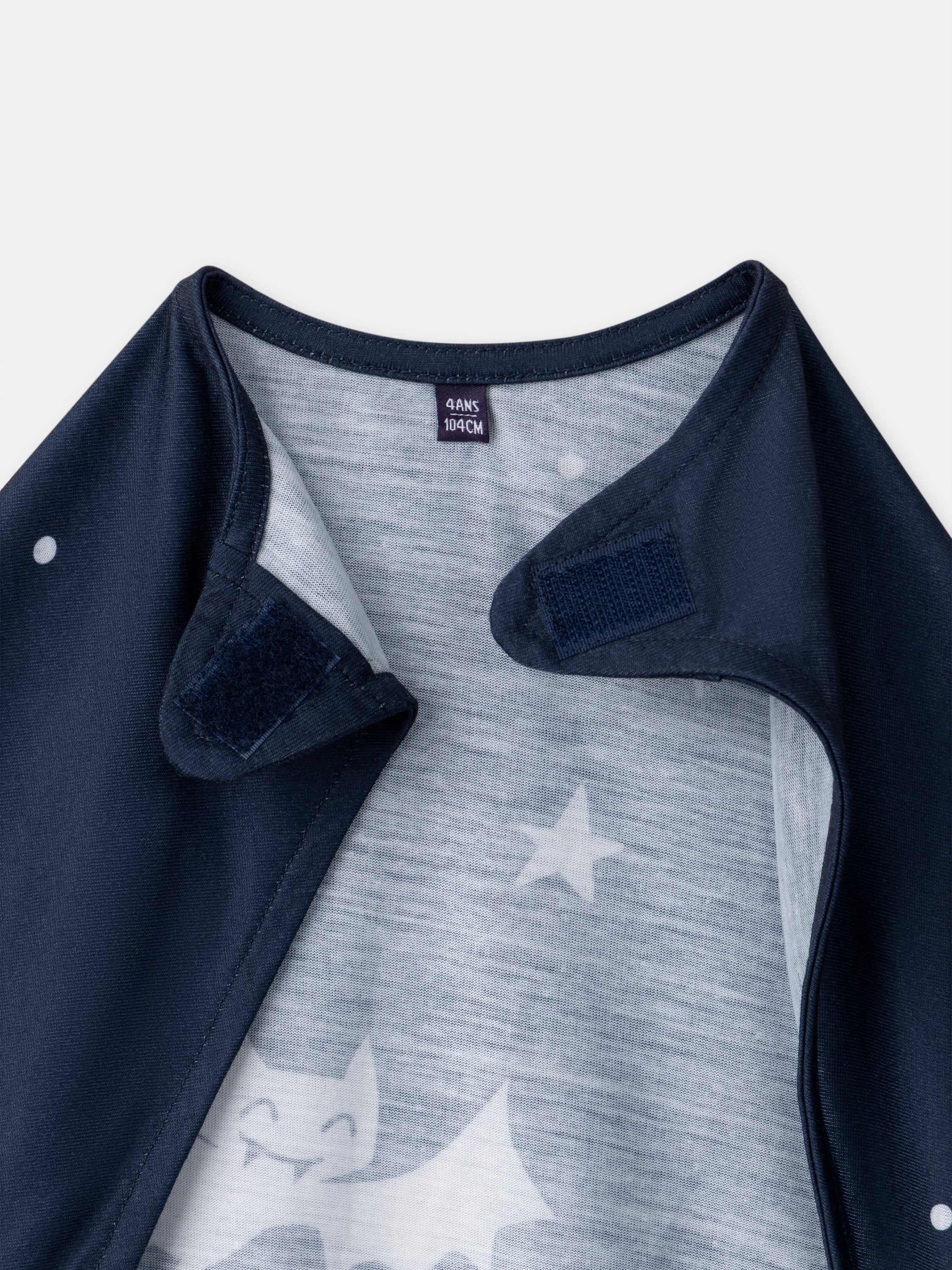 Pyjama bleu marine en velours + Cape Garçon