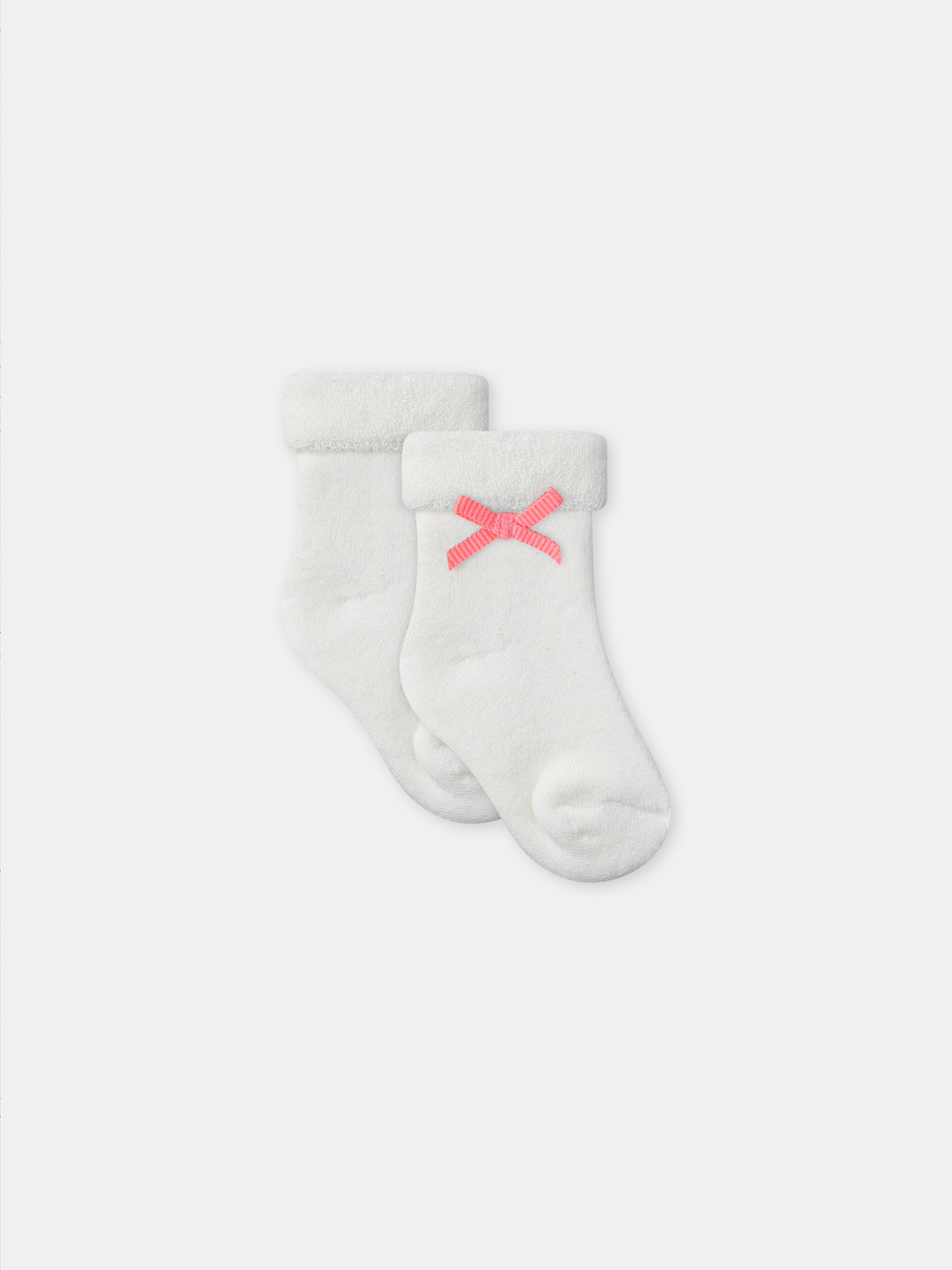 Ensemble combinaison fleuri + body écru + chaussettes à ruban Naissance Fille