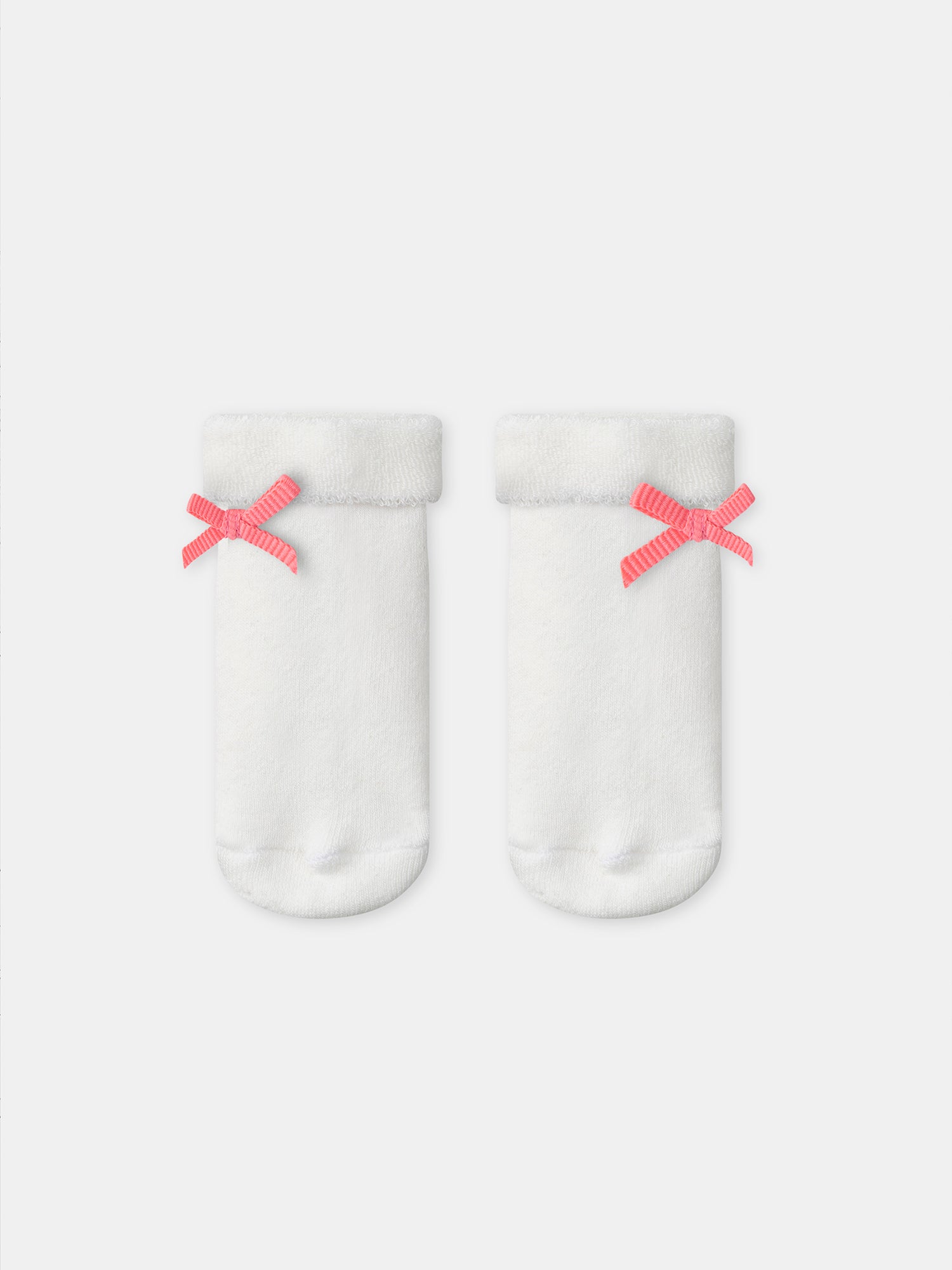 Ensemble combinaison fleuri + body écru + chaussettes à ruban Naissance Fille