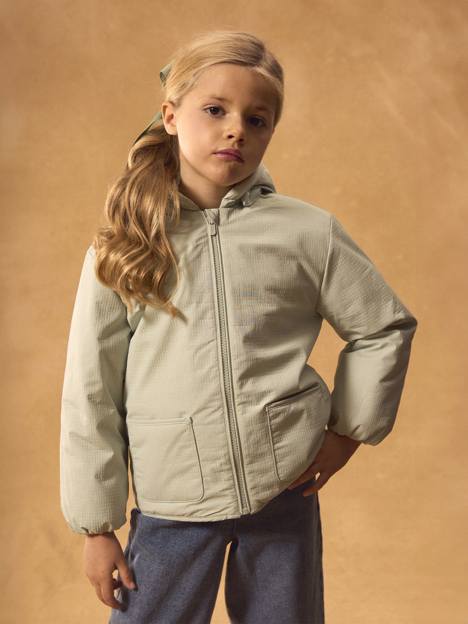 Blouson vert Fille