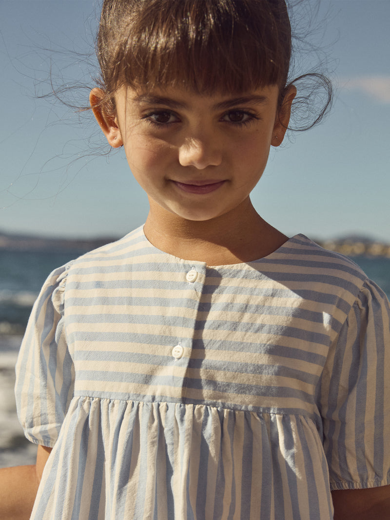 Robe à rayures bleues Fille