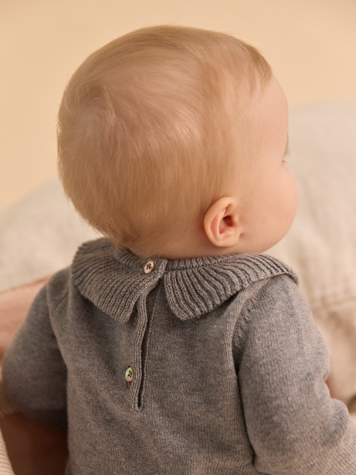 Ensemble pull et pantalon gris Naissance Fille