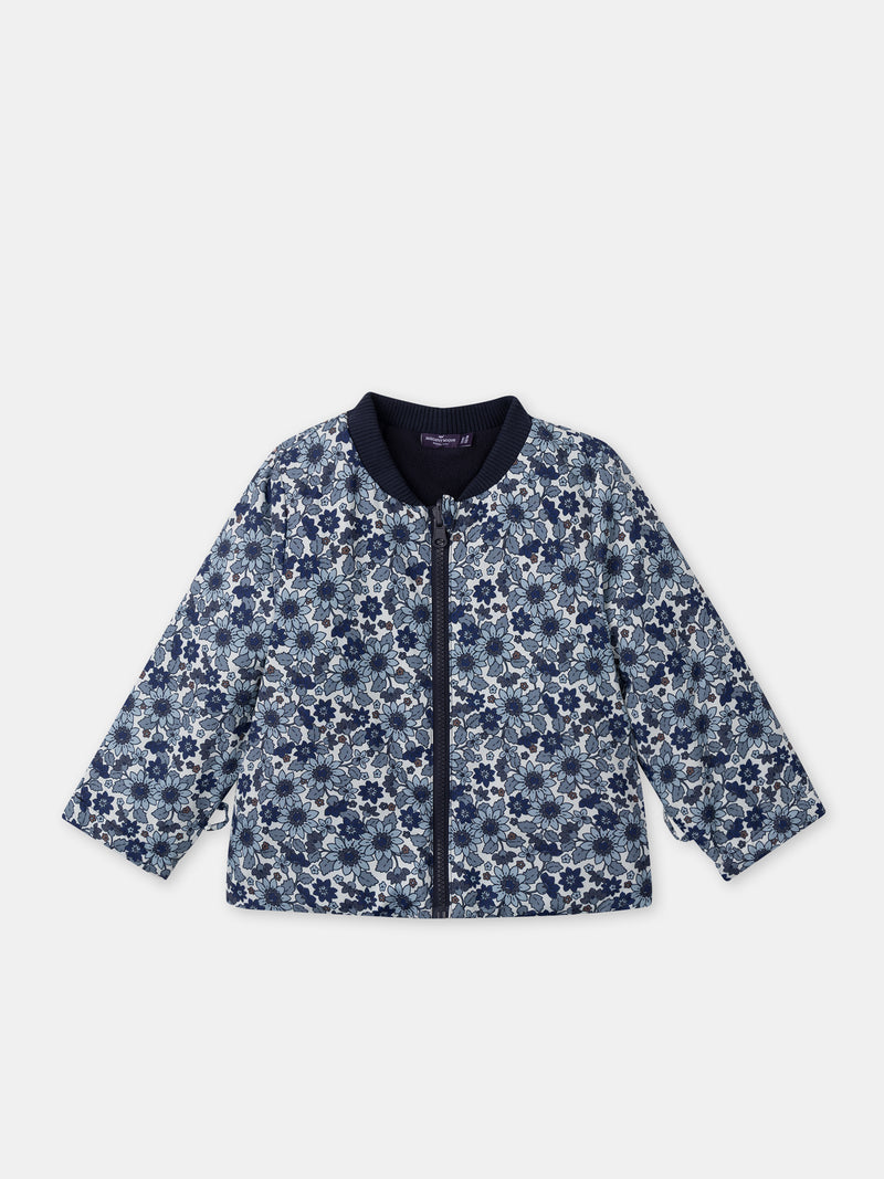 Parka 3 en 1 bleu marine pailleté Fille
