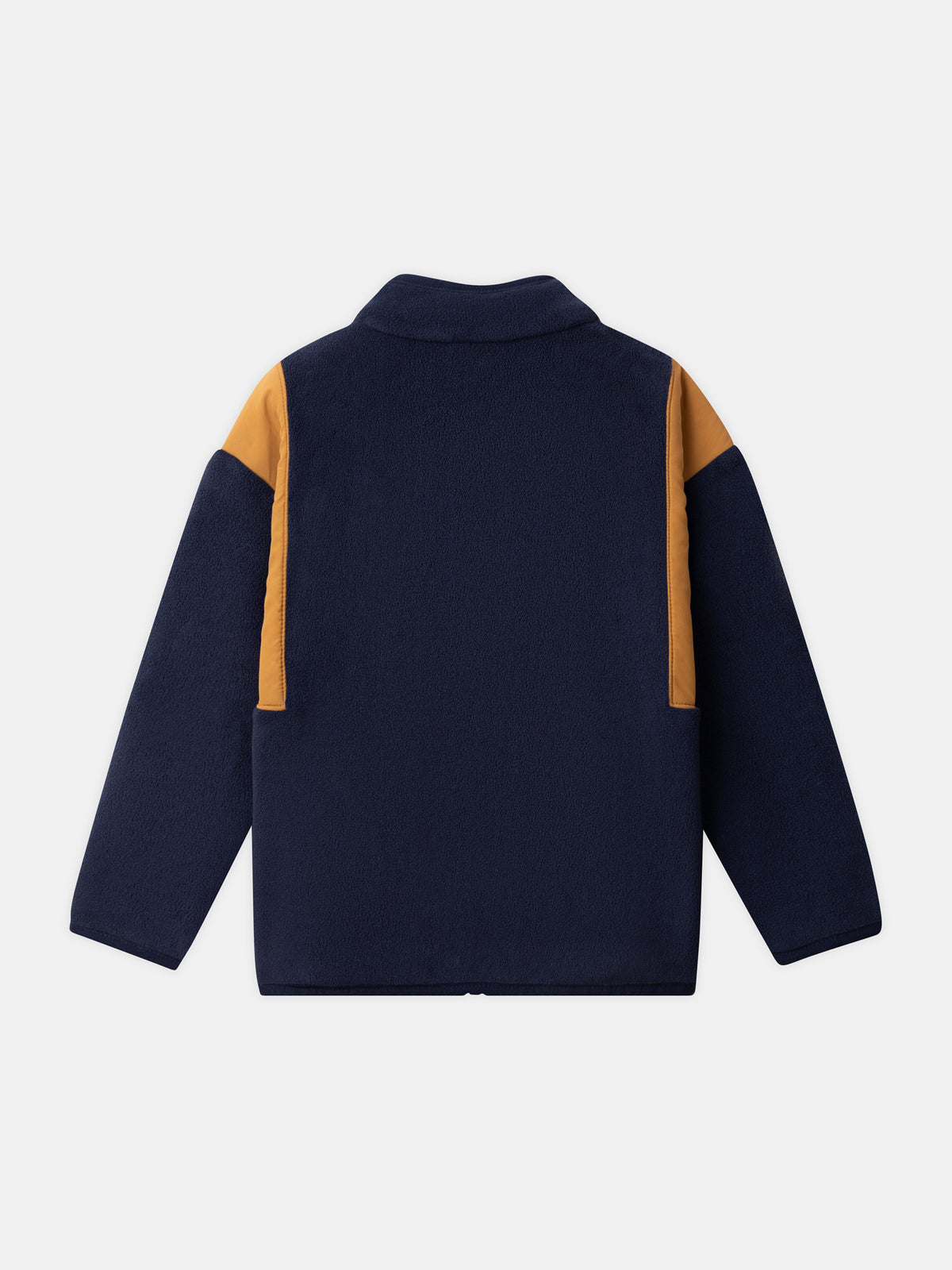 Gilet polaire zippé bleu marine à col Garçon
