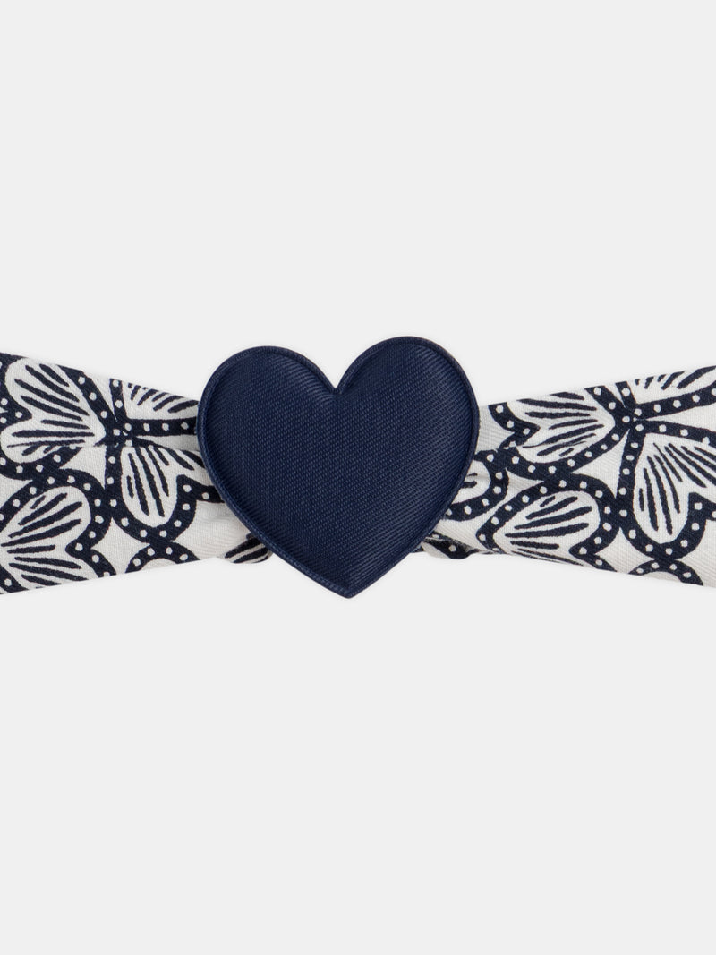 Bandeau imprimé trèfle avec patch coeur 3D Bébé Fille