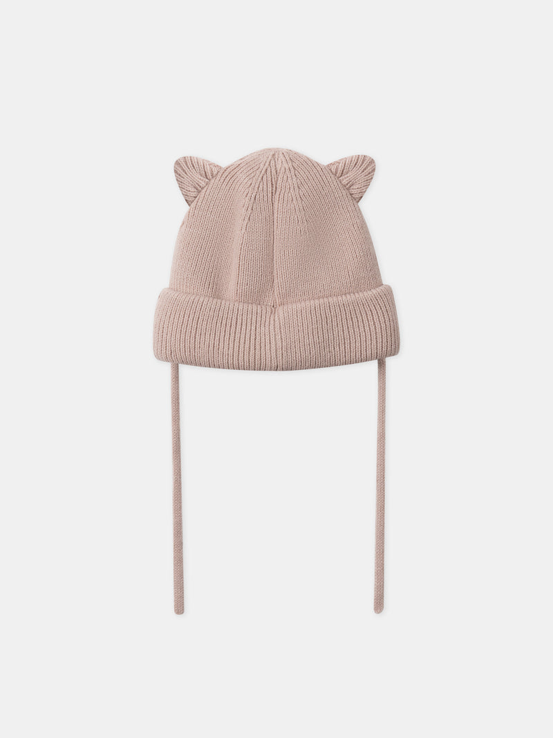 Bonnet rose visage de biche Bébé Fille