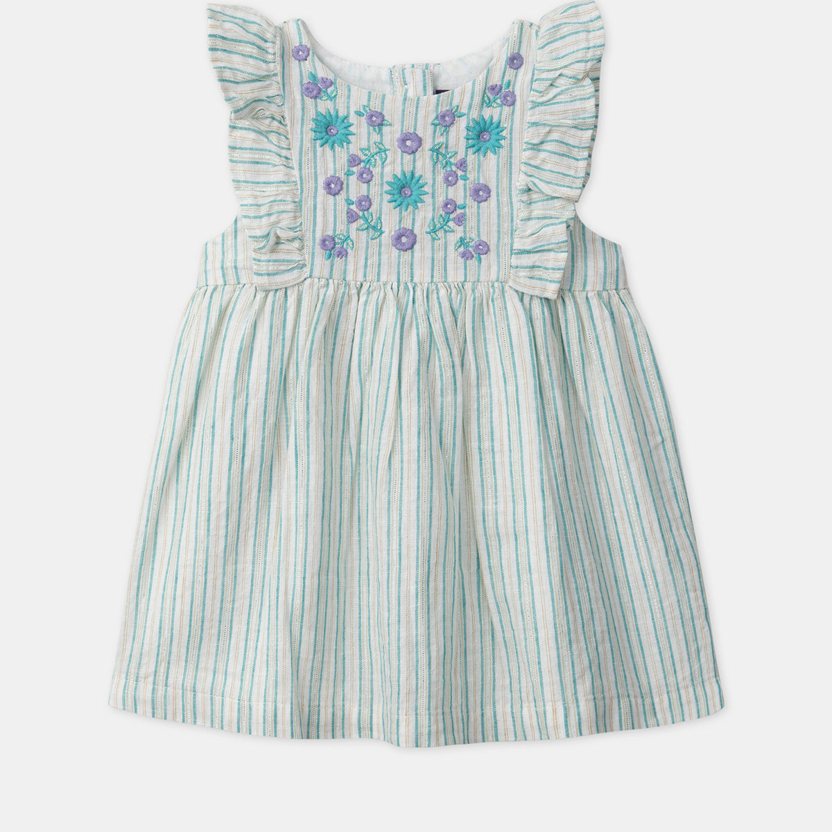 Robe Bébé Fille Gymboree Printemps - Rayée Avec Appliqués Floraux - Taille 18-24 Mois