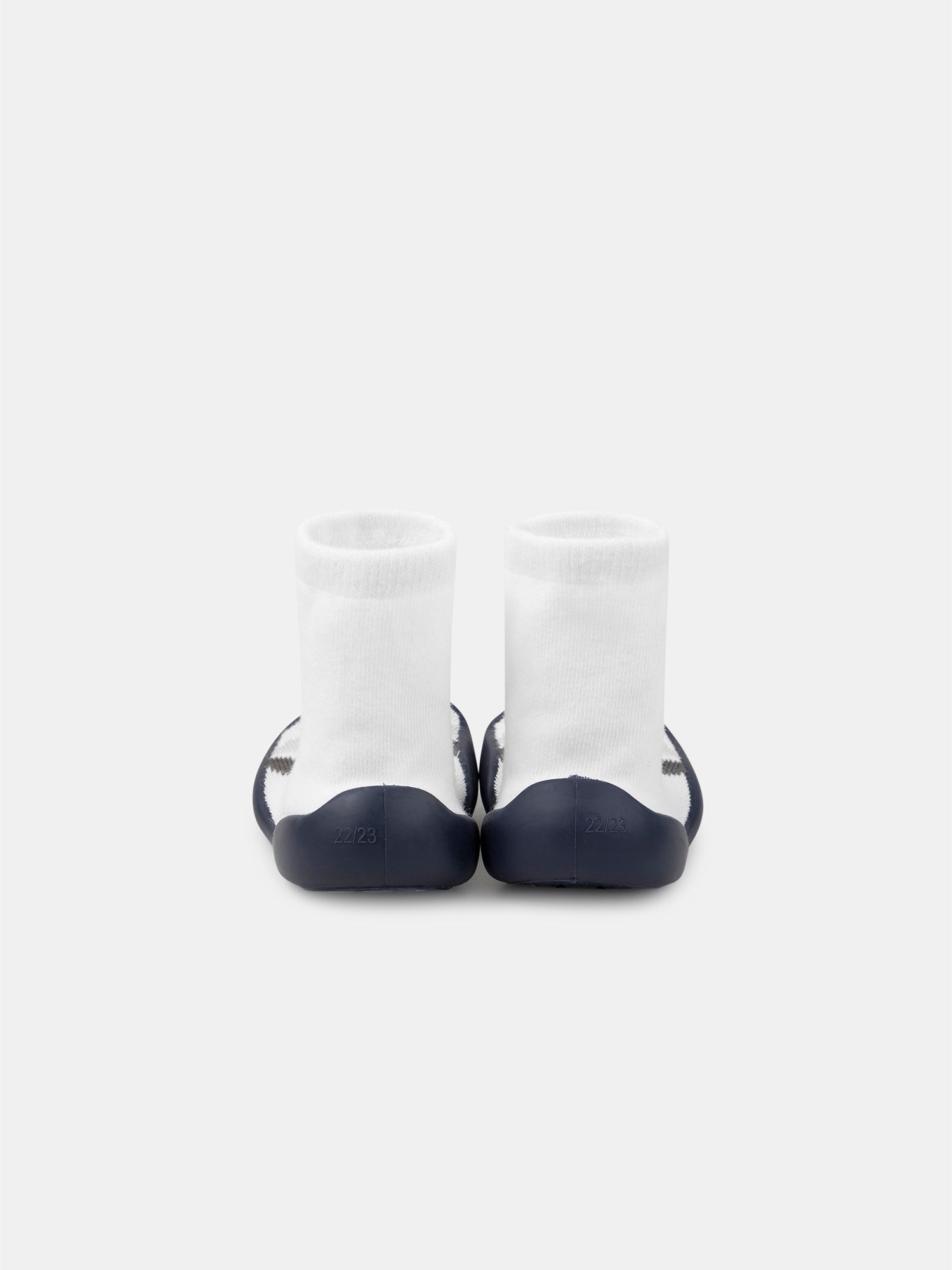 Chausson chaussette blanc avec tête de raton laveur Bébé Garçon