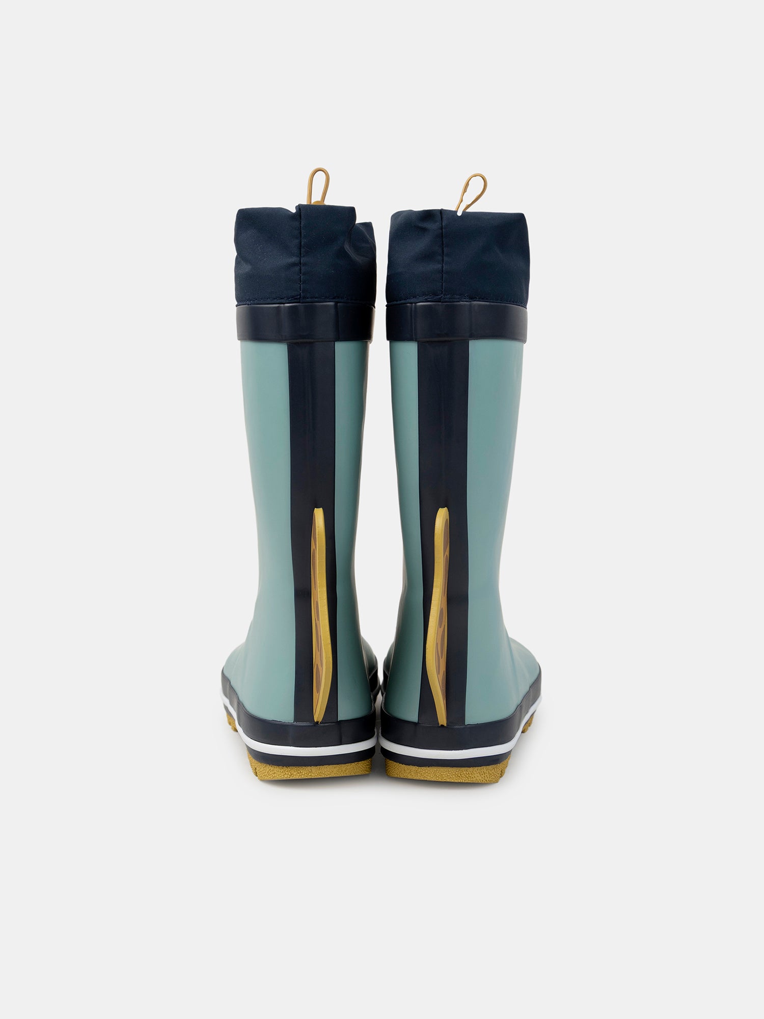 Botte de pluie bleu avec patch tête de léopard Garçon