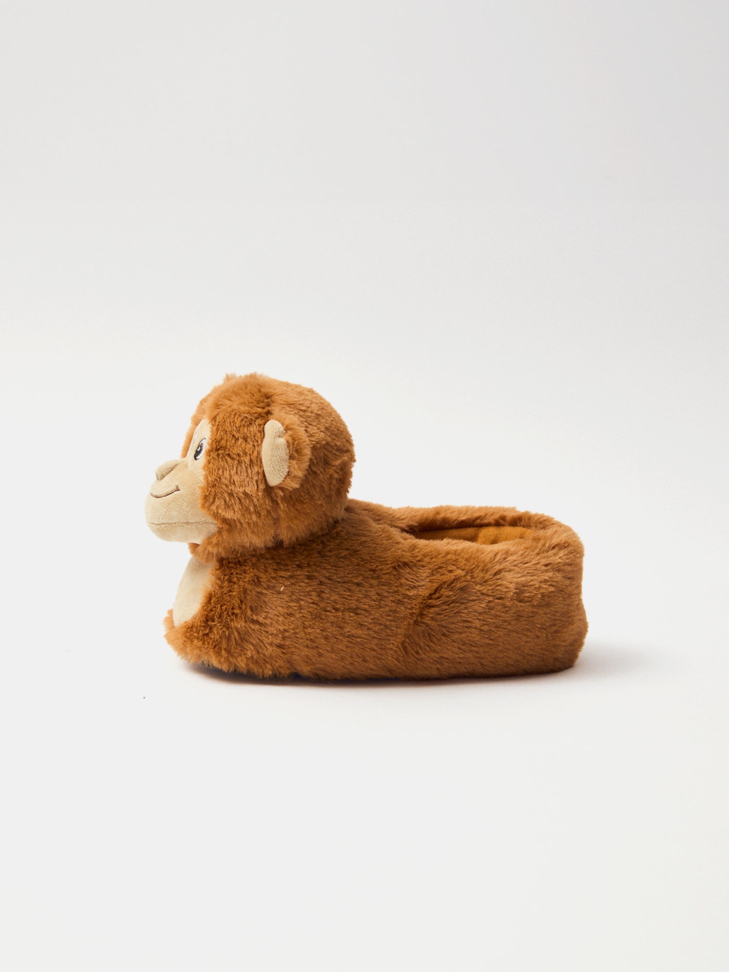 Chausson marron tête de singe Garçon