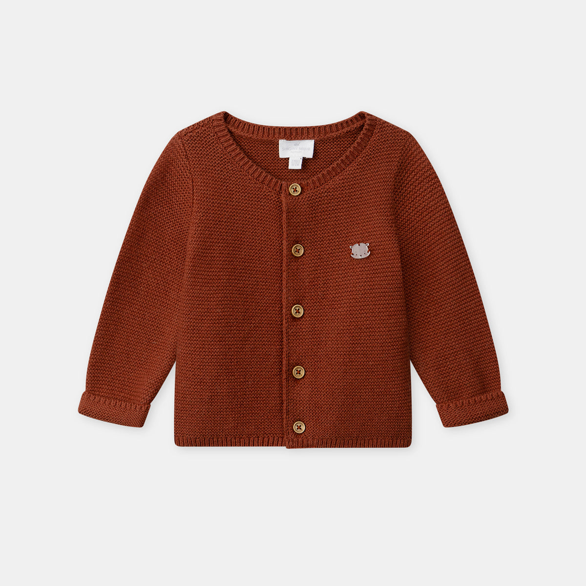 Gilet En Tricot Poésie Couleur Marron Clair – Taille S, Veste Femme Douce