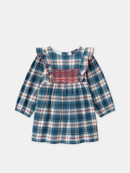 Robe Fantaisie Custo Barcelona Taille 40 - Blanche Et Beige à Carreaux, Sans Manches - Occasion Très Bon état