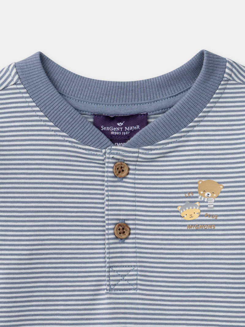 T-shirt à rayures et manches longues Bébé Garçon
