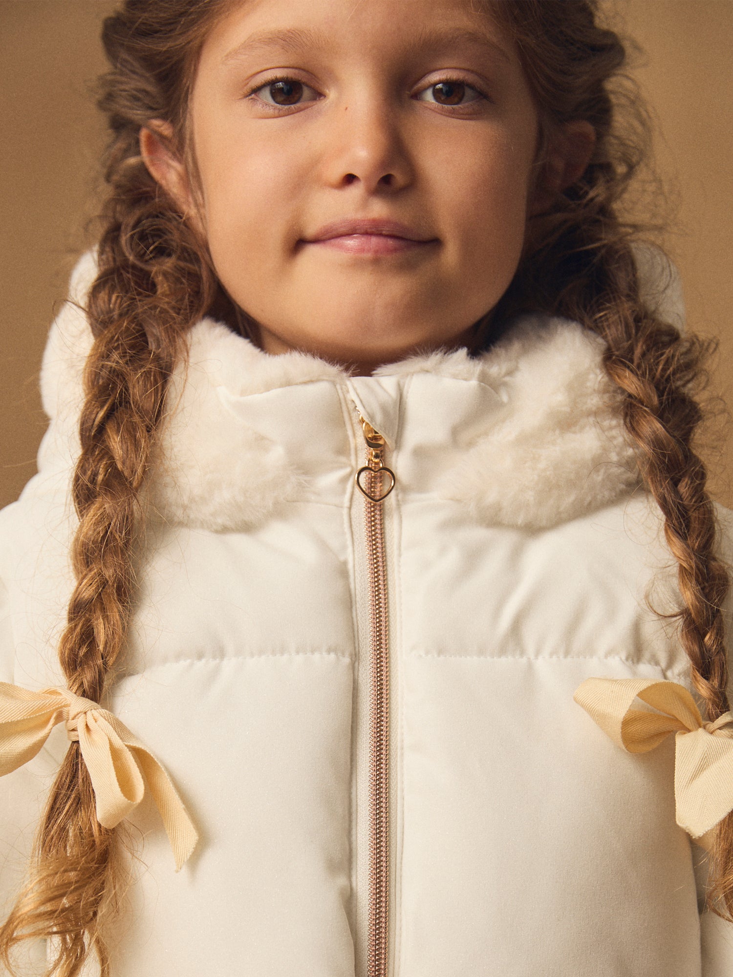 Doudoune blanche matelassé Fille