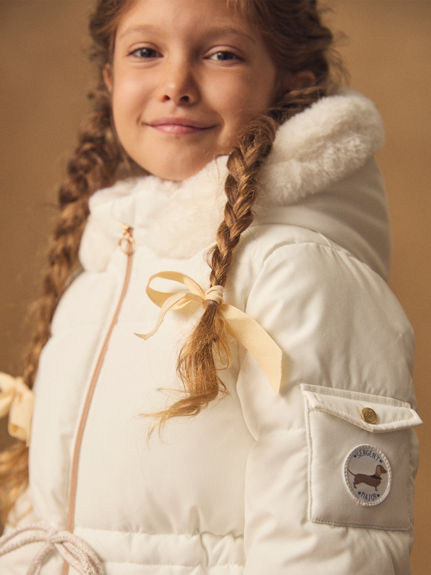 Doudoune blanche matelassé Fille