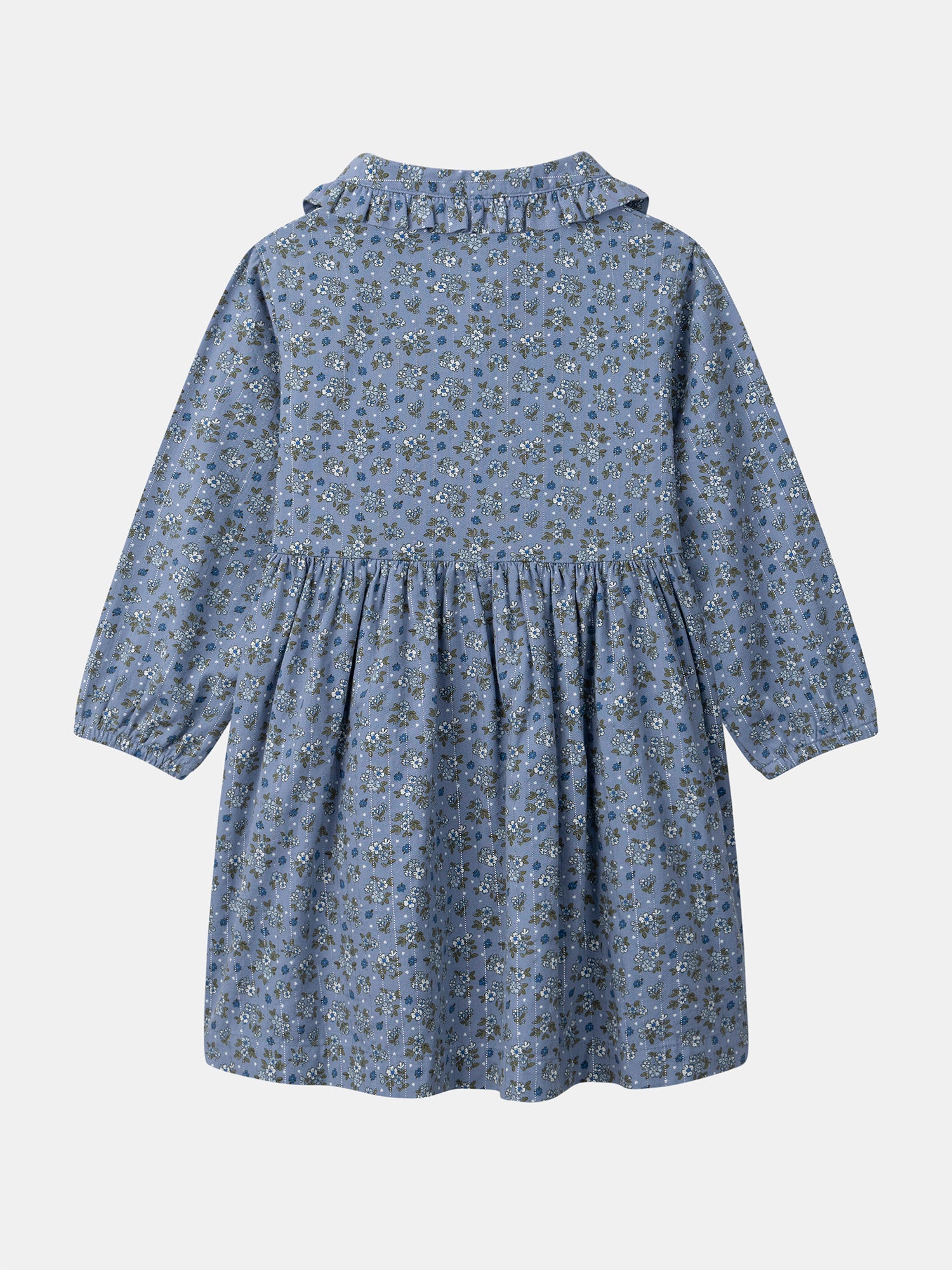 Robe bleue imprimé fleuri Fille
