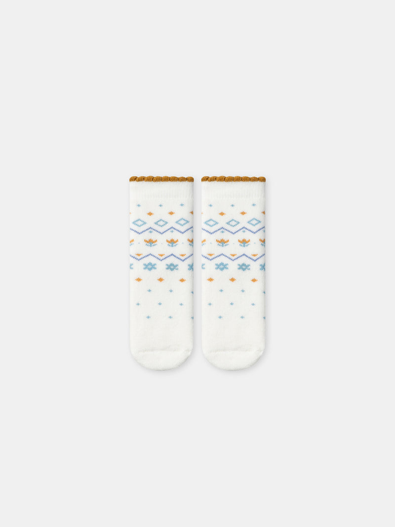 Chaussettes blanches à motifs fleurs Bébé Fille