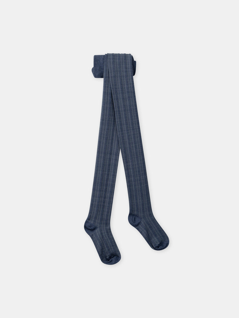 Collant bleu marine Fille