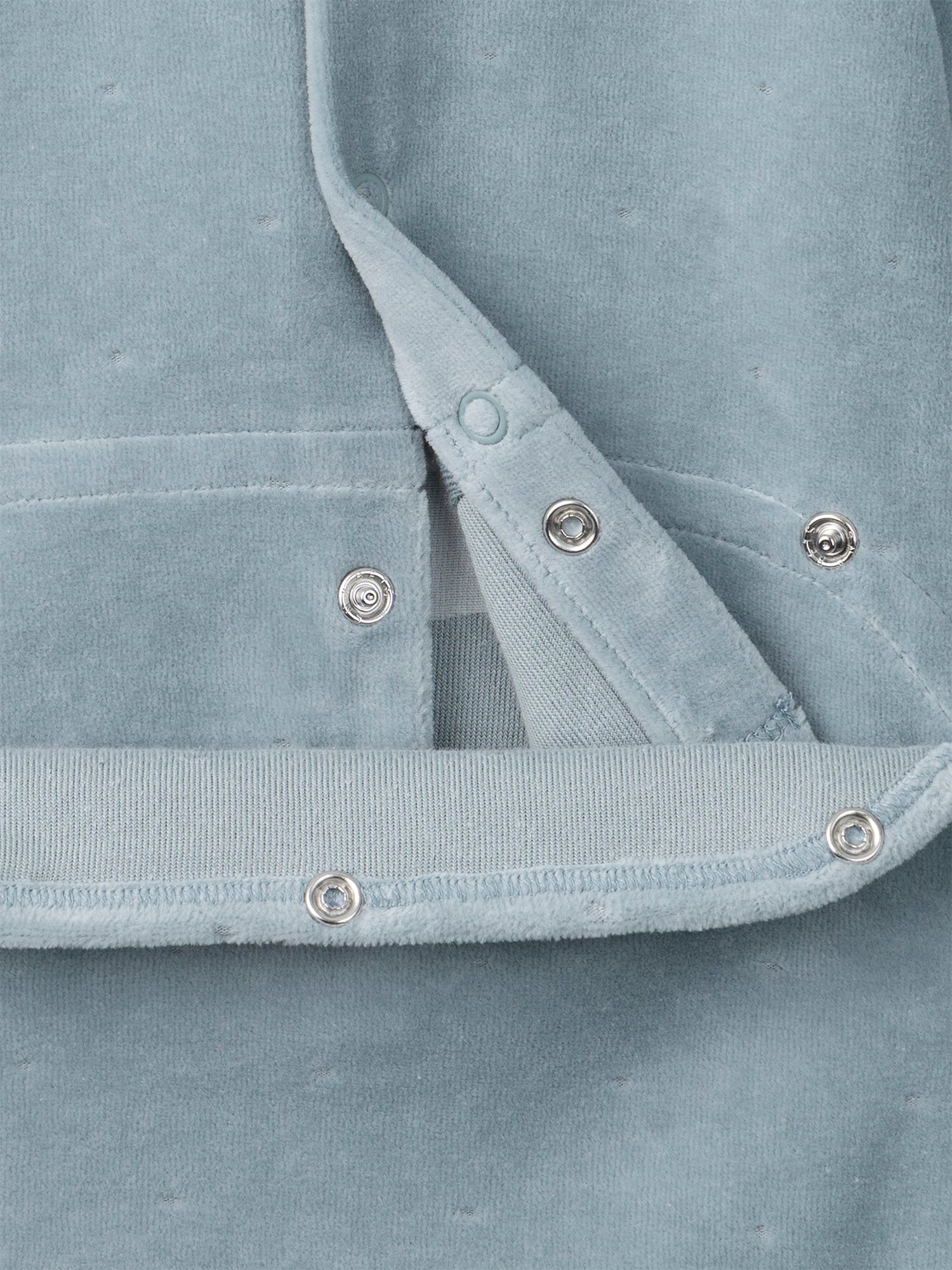Grenouillère bleue en velours à broderies chats Bébé Fille
