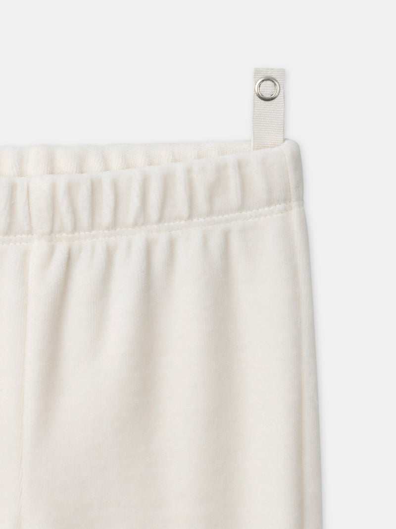 Pyjama écru à rayures et lapin Bébé Garçon
