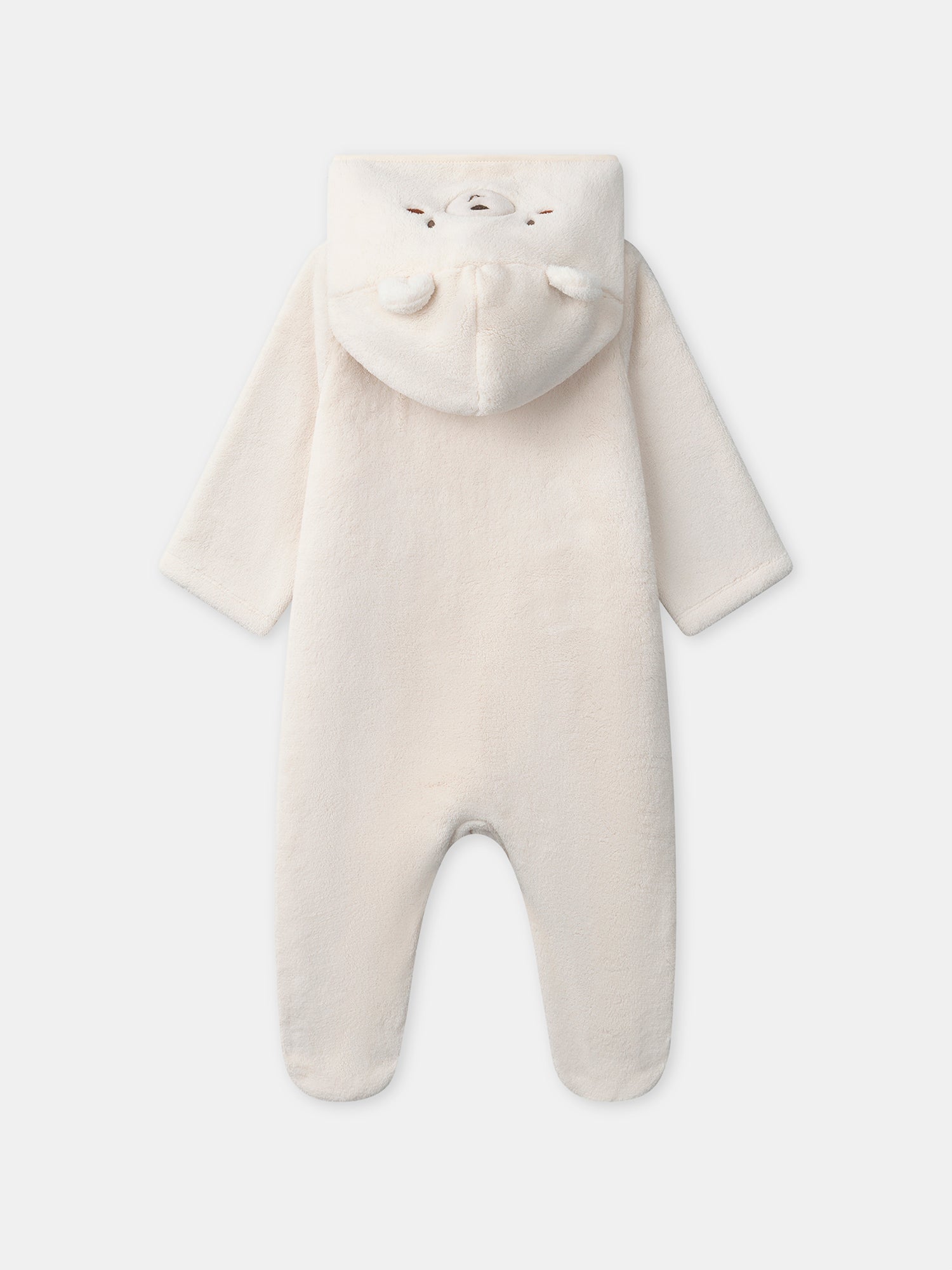 Combinaison écru à capuche ours Bébé Garçon