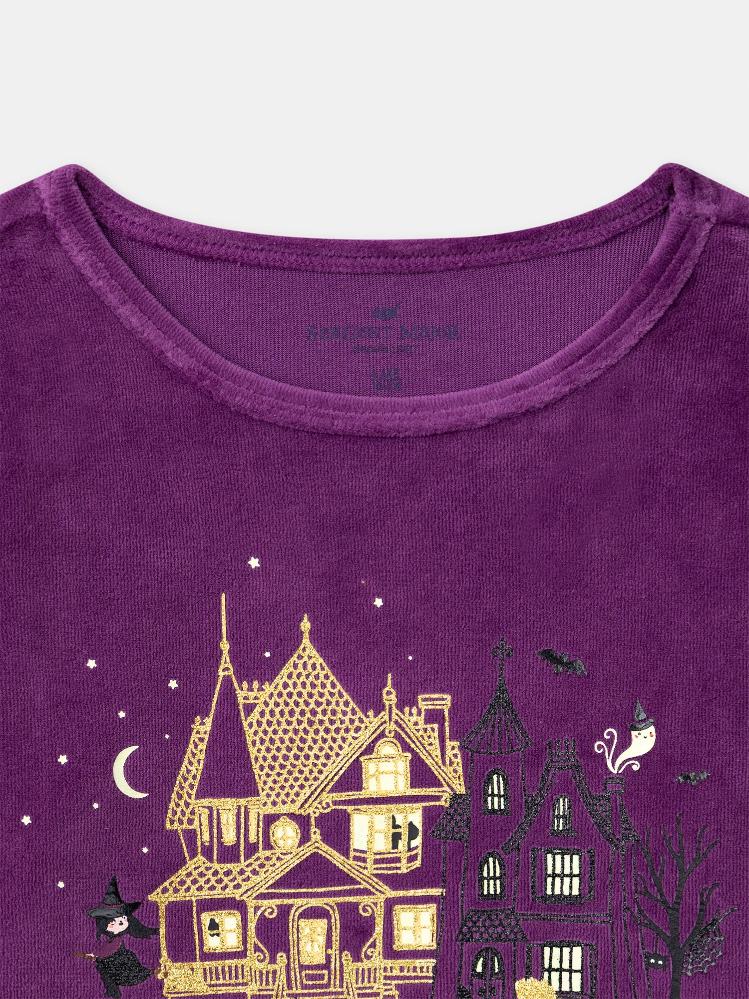 Pyjama violet en velours + Cape Fille