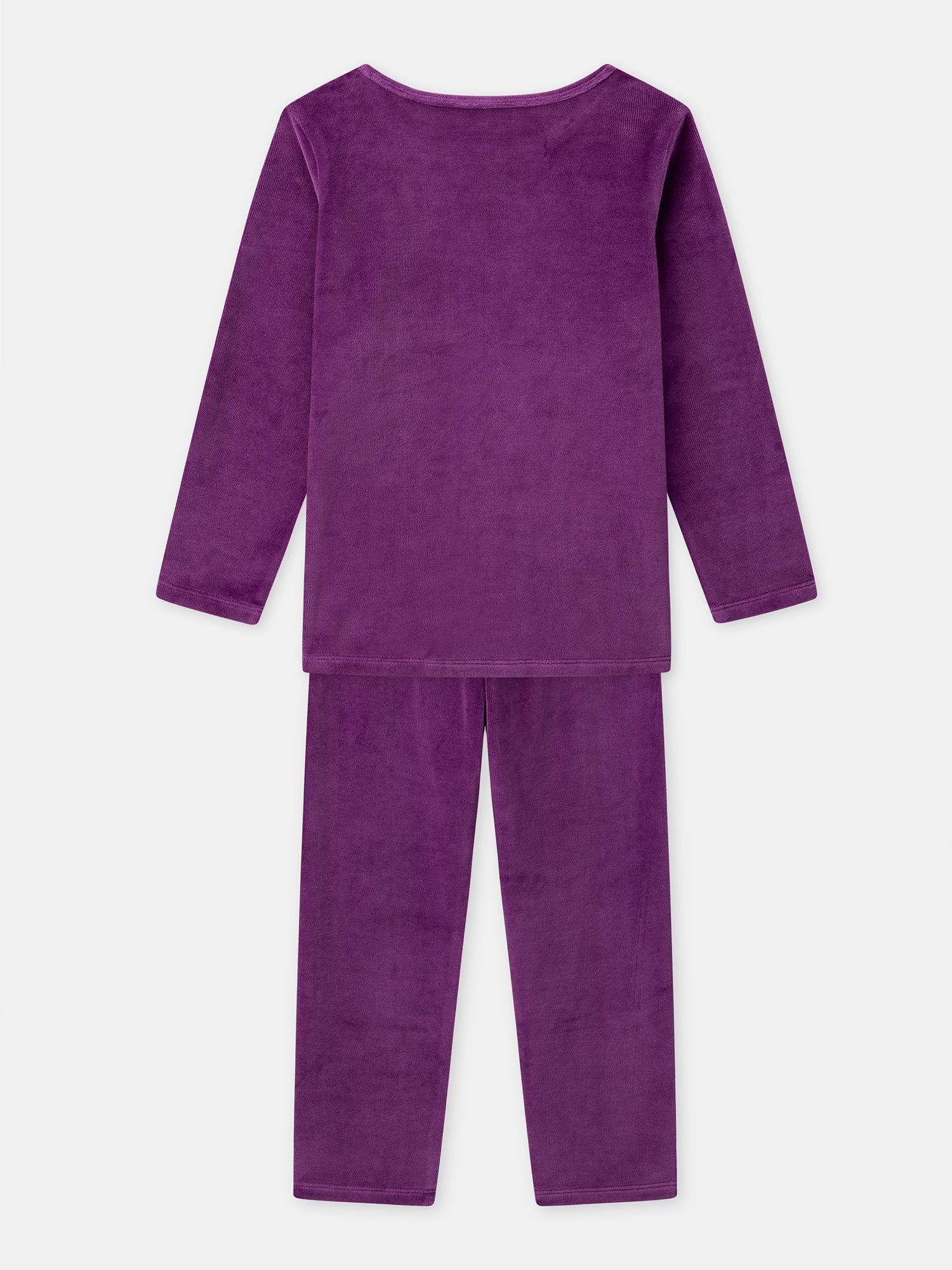 Pyjama violet en velours + Cape Fille