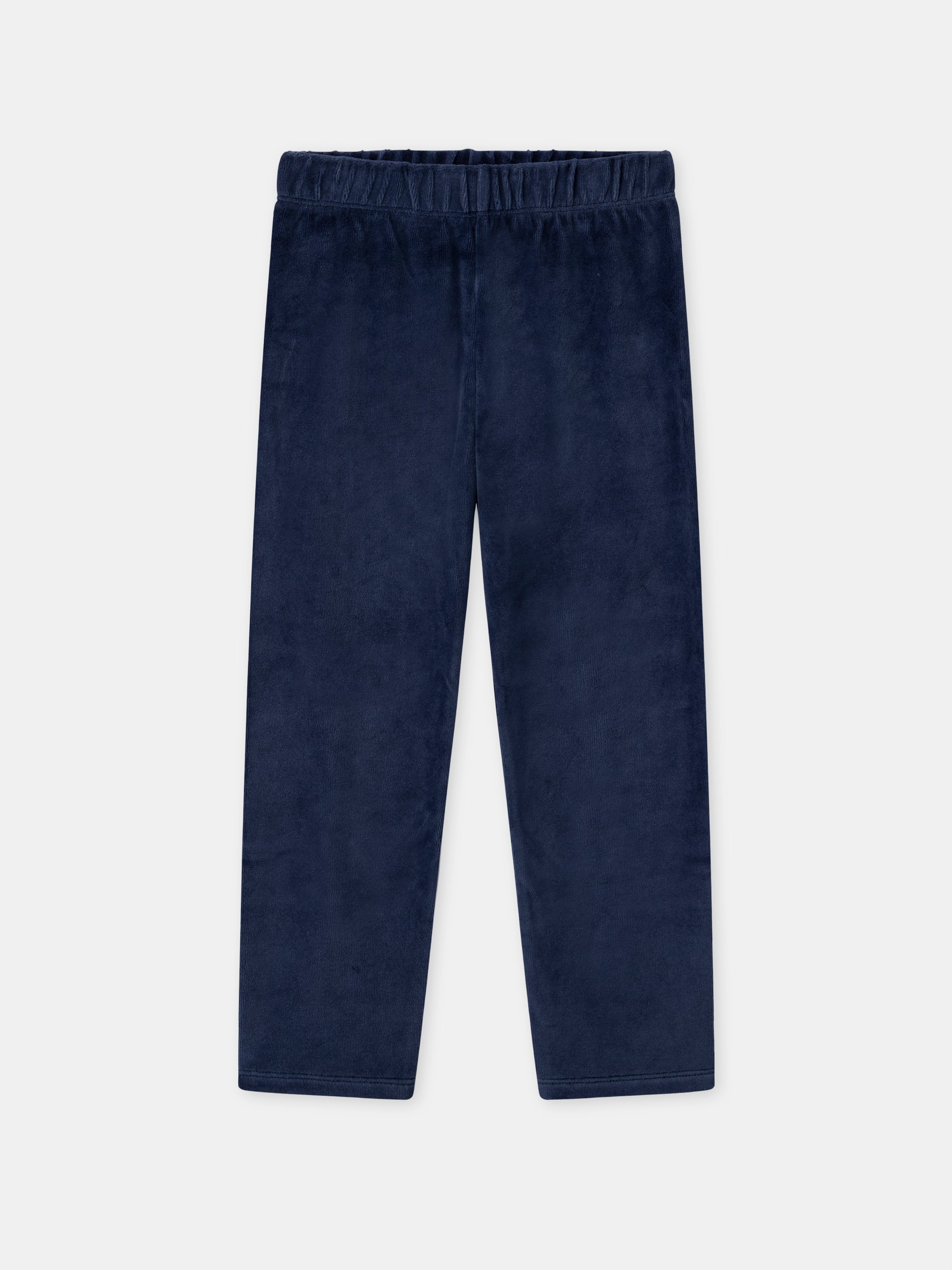 Pyjama bleu marine en velours + Cape Garçon