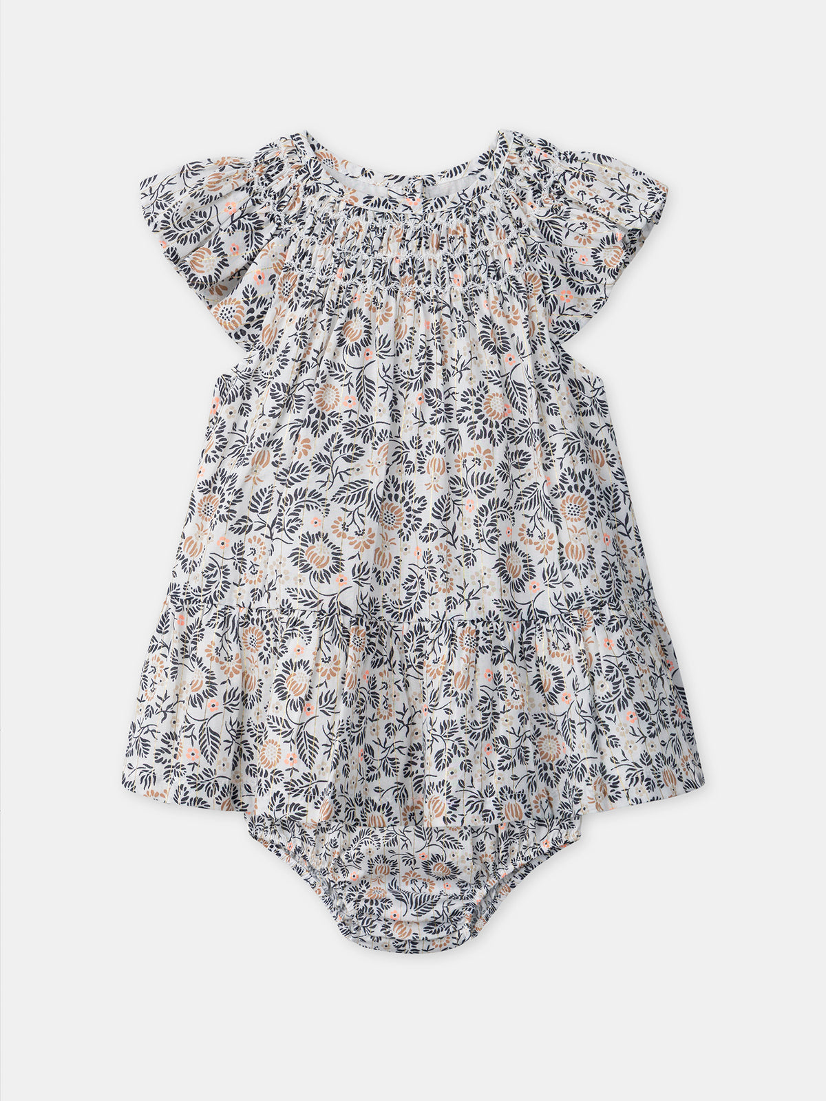 Robe + bloomer imprimée fleuri Bébé Fille